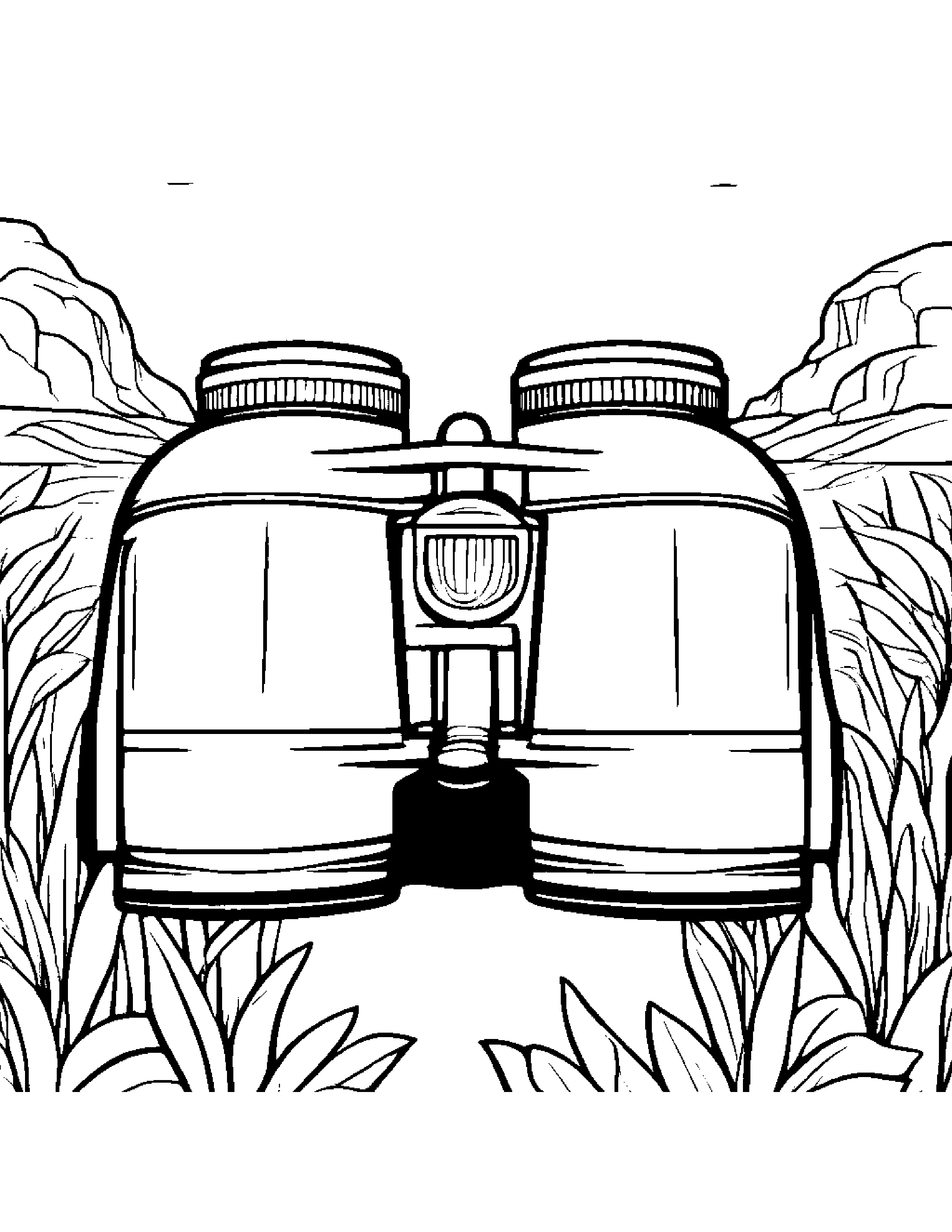 Quiet Binoculars #2 Coloring Page (Free Printable PDF)