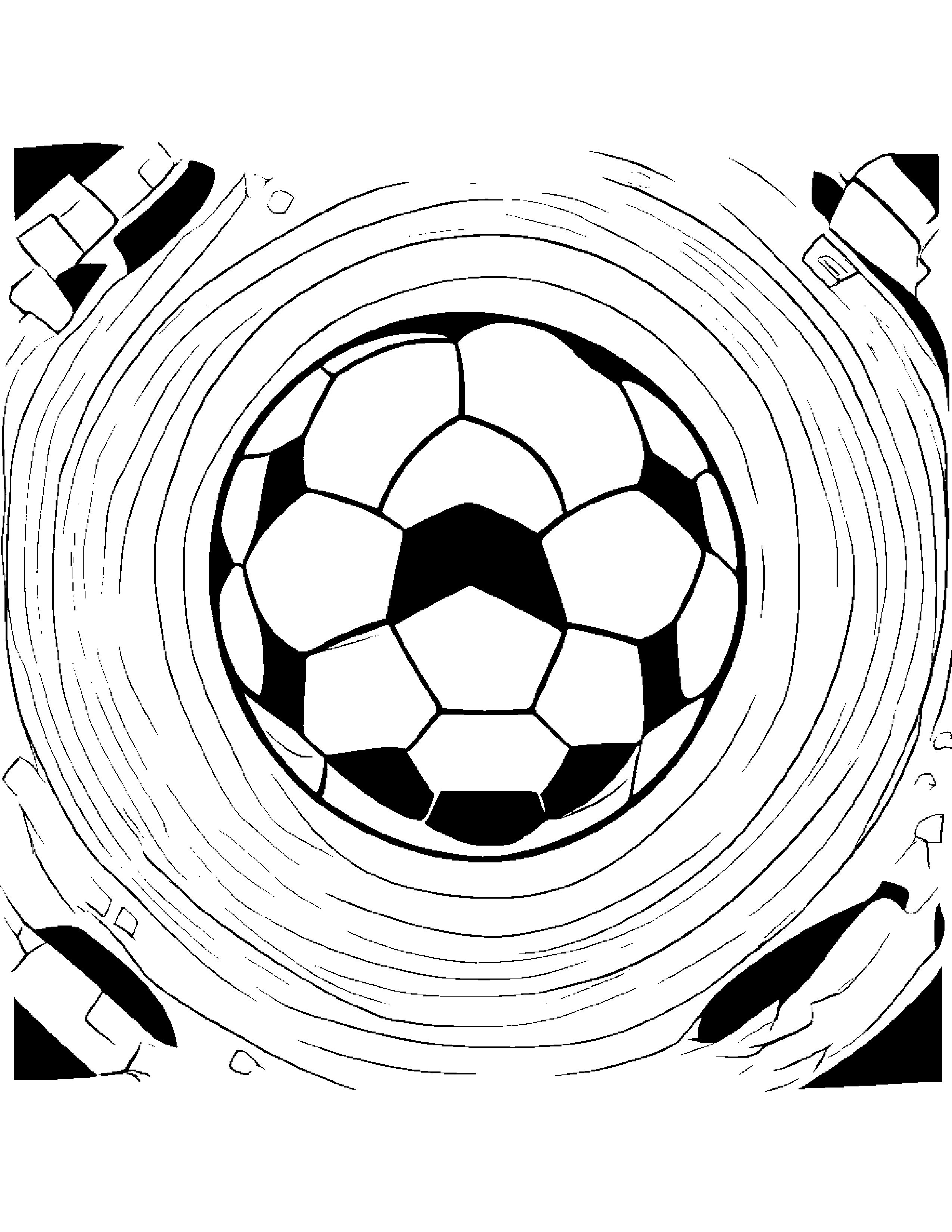 Soccer Ball Singing #5 Coloring Page (Free Printable PDF)