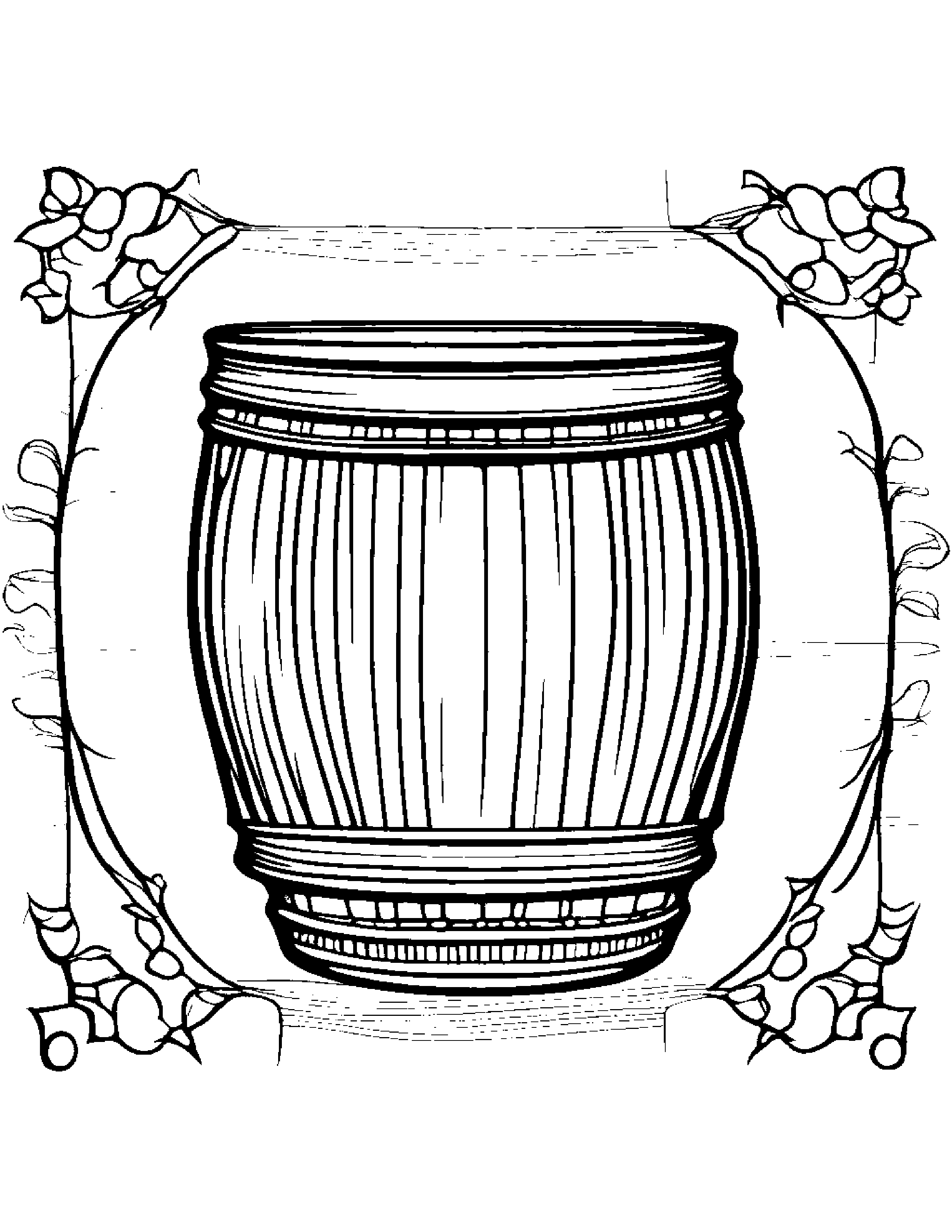 Sprightly Drum #2 Coloring Page (Free Printable PDF)