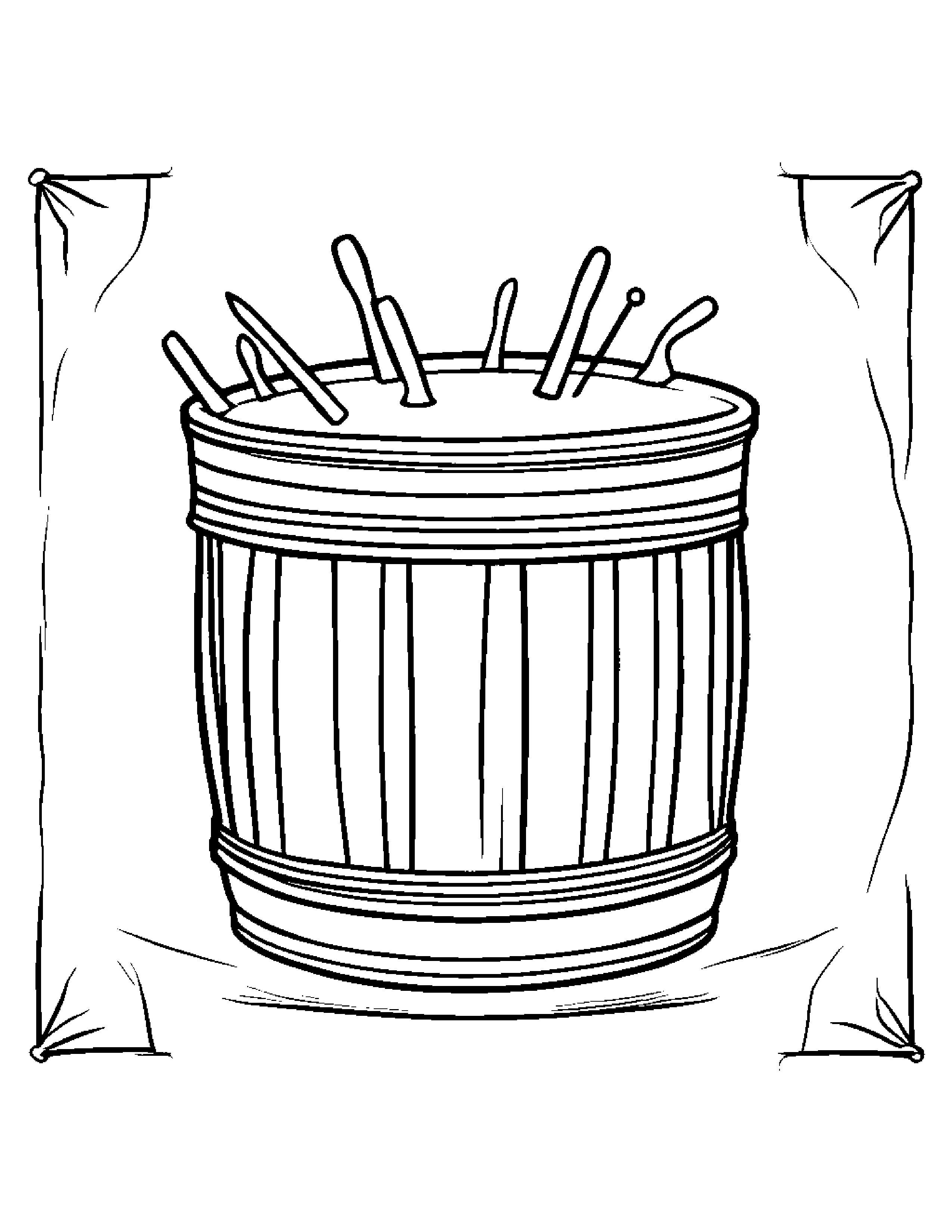 Sprightly Drum #3 Coloring Page (Free Printable PDF)