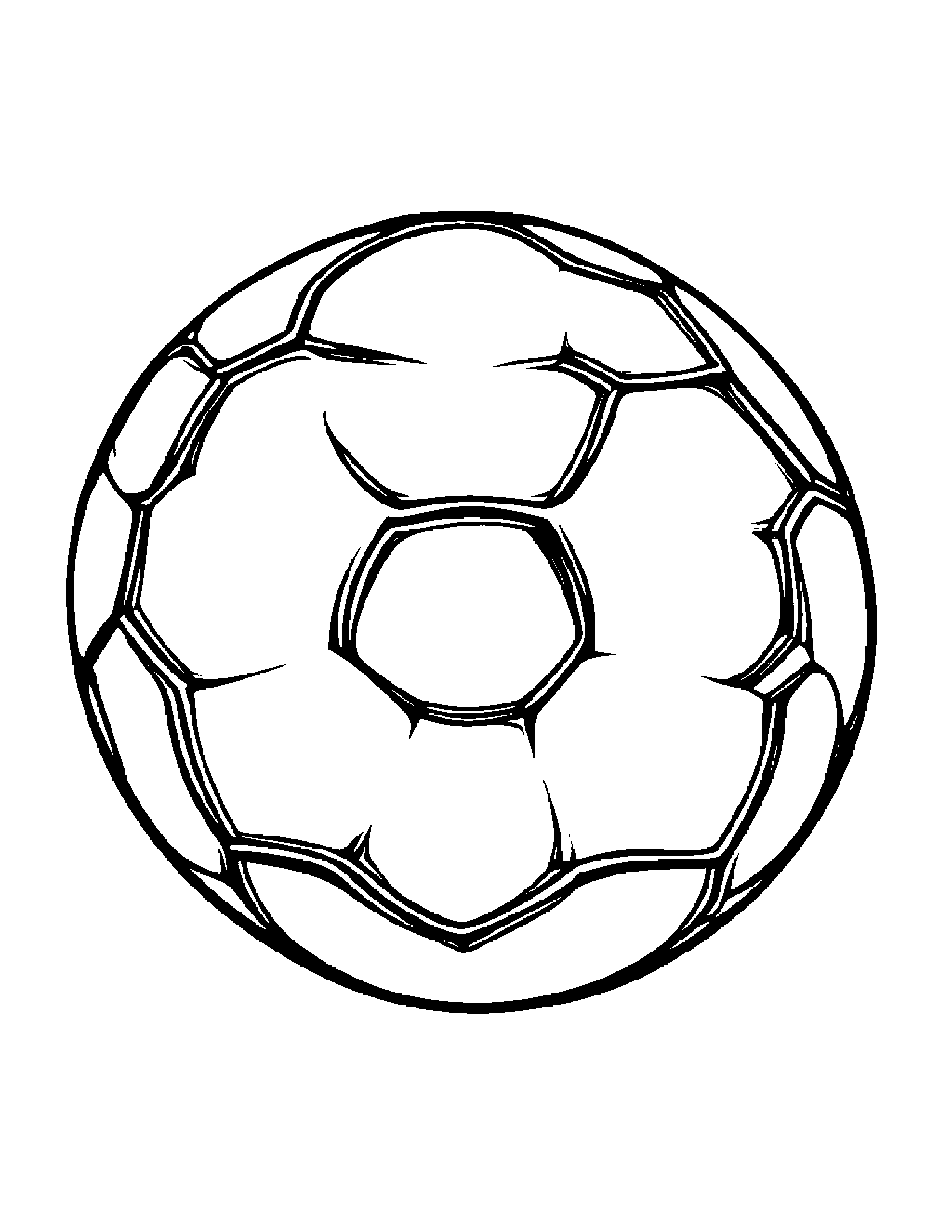 Sprightly Soccer Ball #2 Coloring Page (Free Printable PDF)