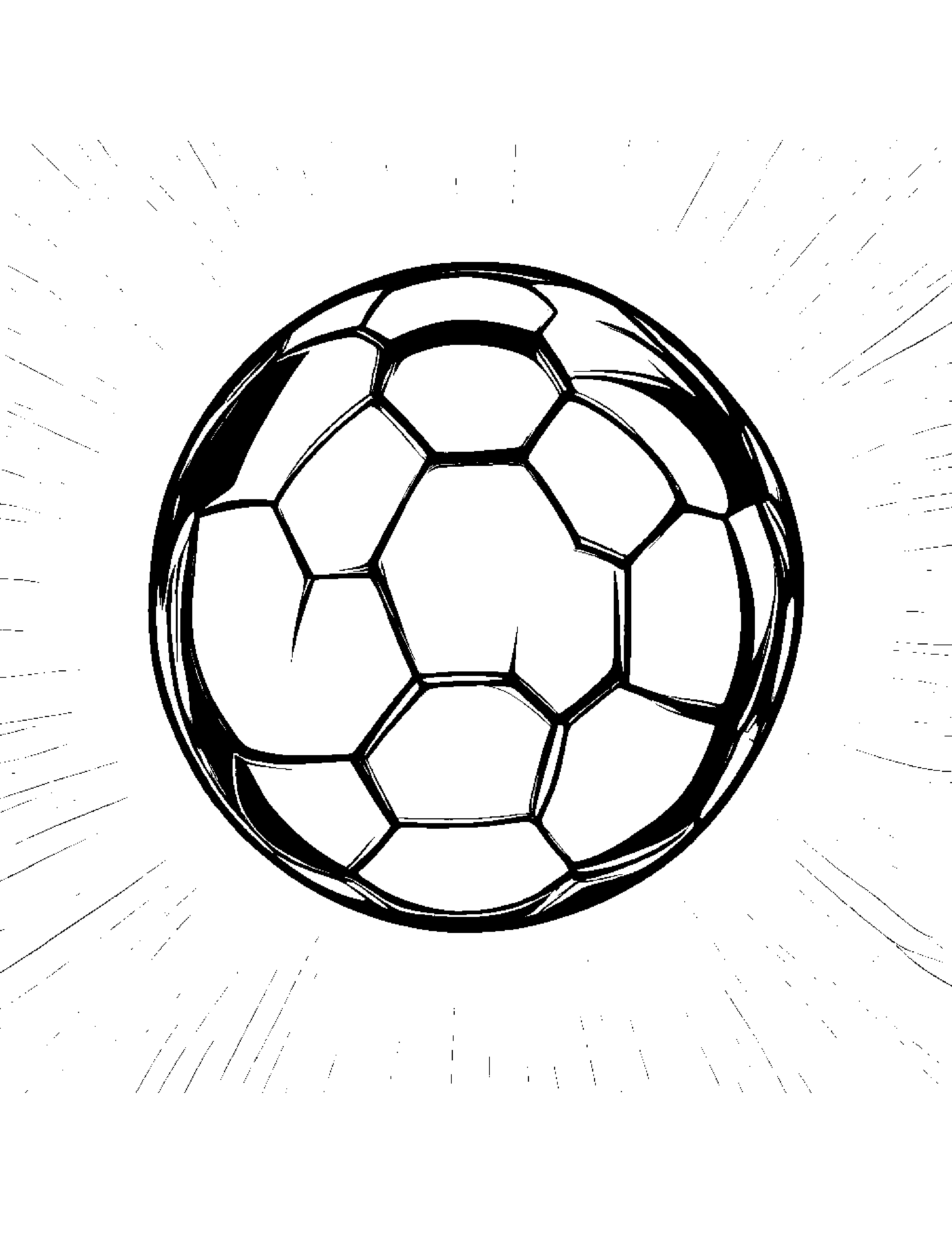 Sprightly Soccer Ball Coloring Page (Free Printable PDF)