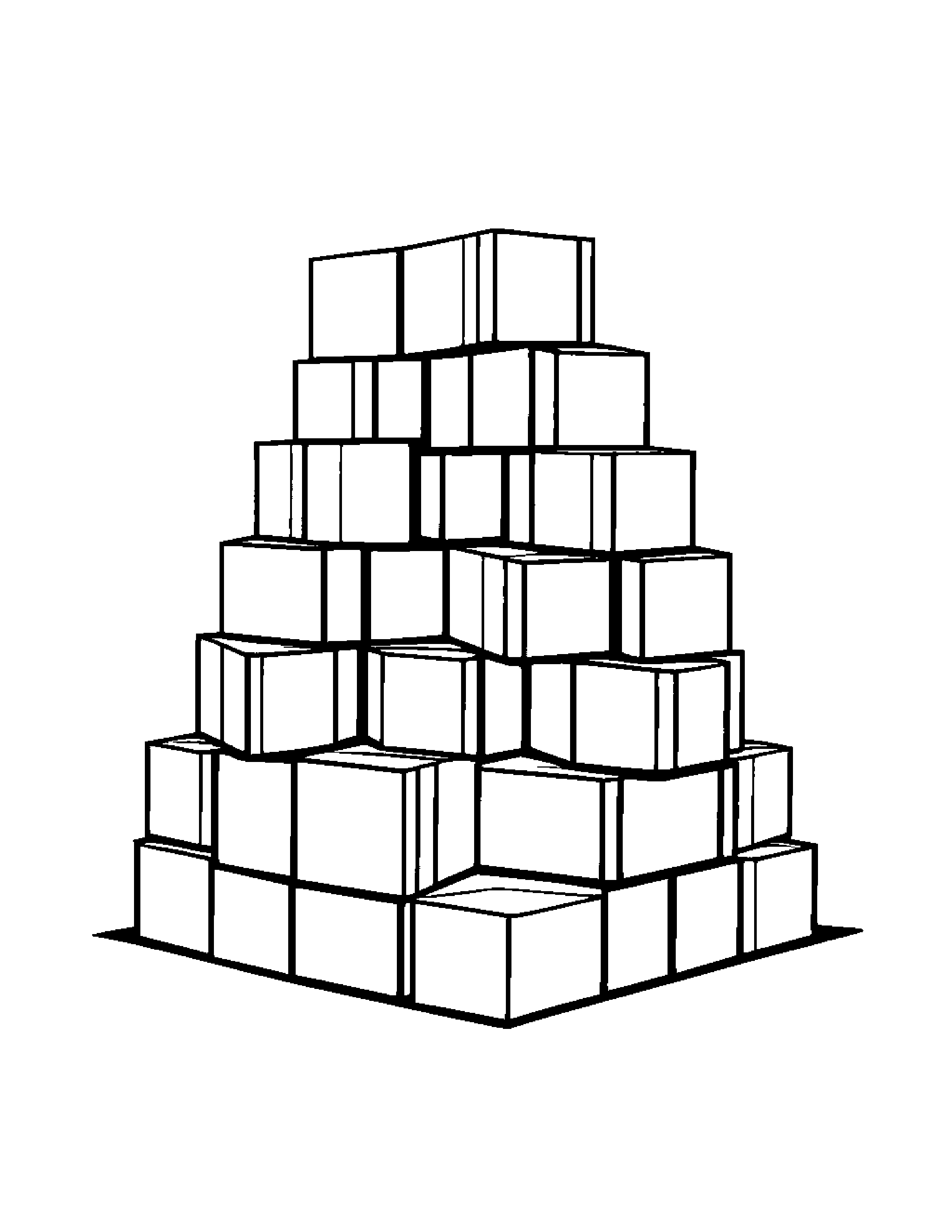 Stack Of Blocks Dancing #2 Coloring Page (Free Printable PDF)