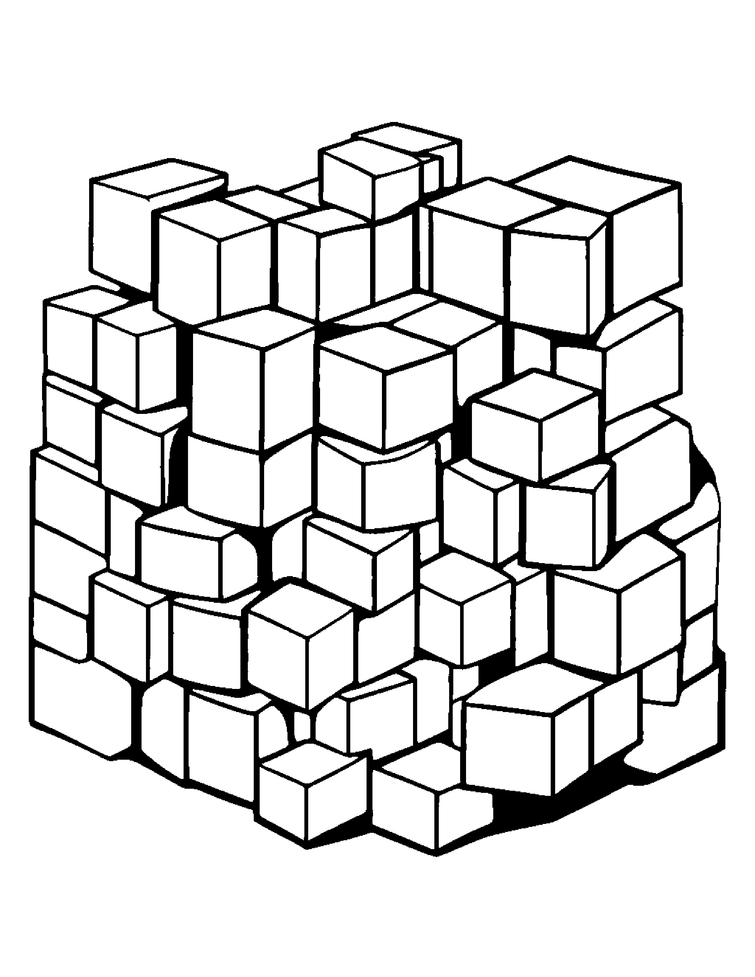 Stack Of Blocks Dancing #4 Coloring Page (Free Printable PDF)