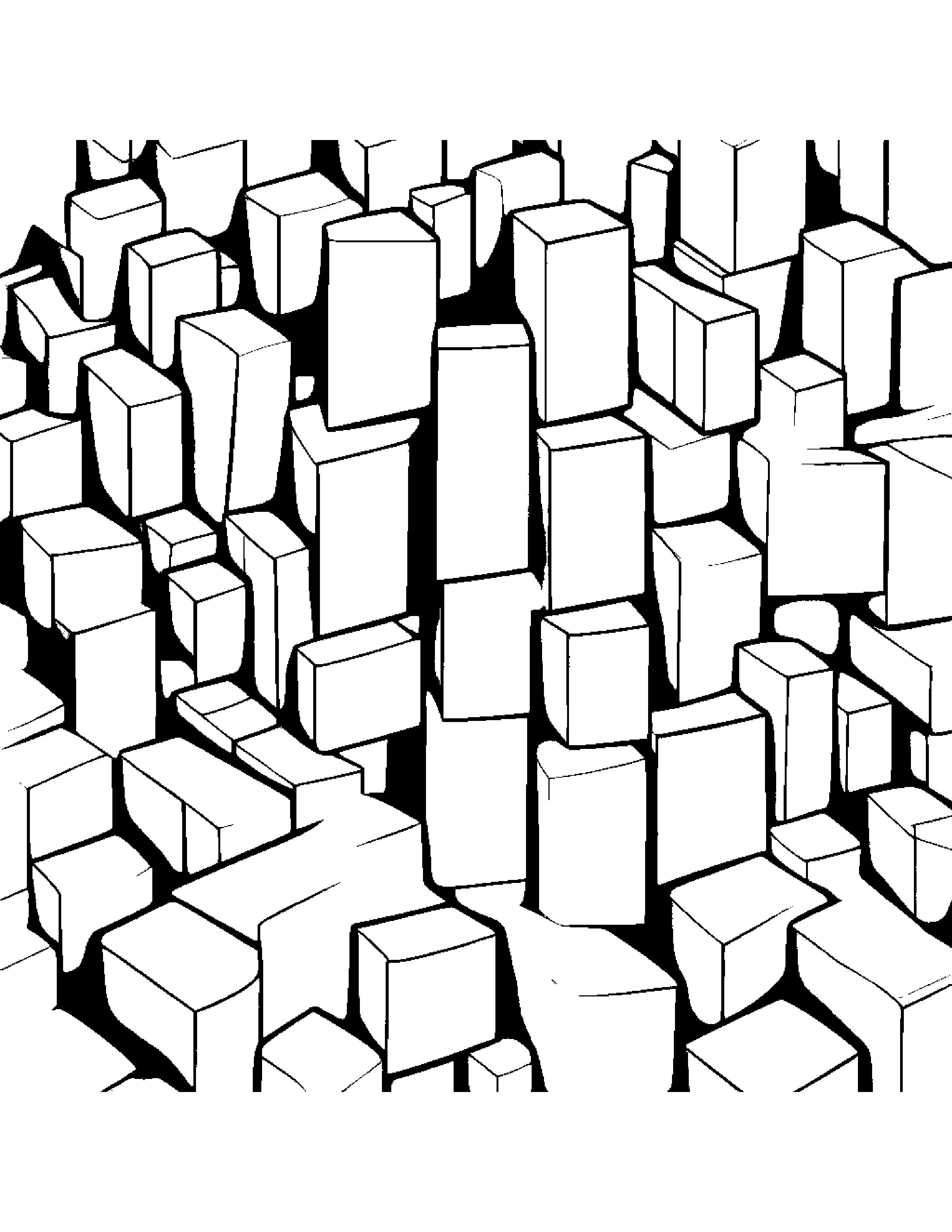 Stack Of Blocks Dancing #5 Coloring Page (Free Printable PDF)