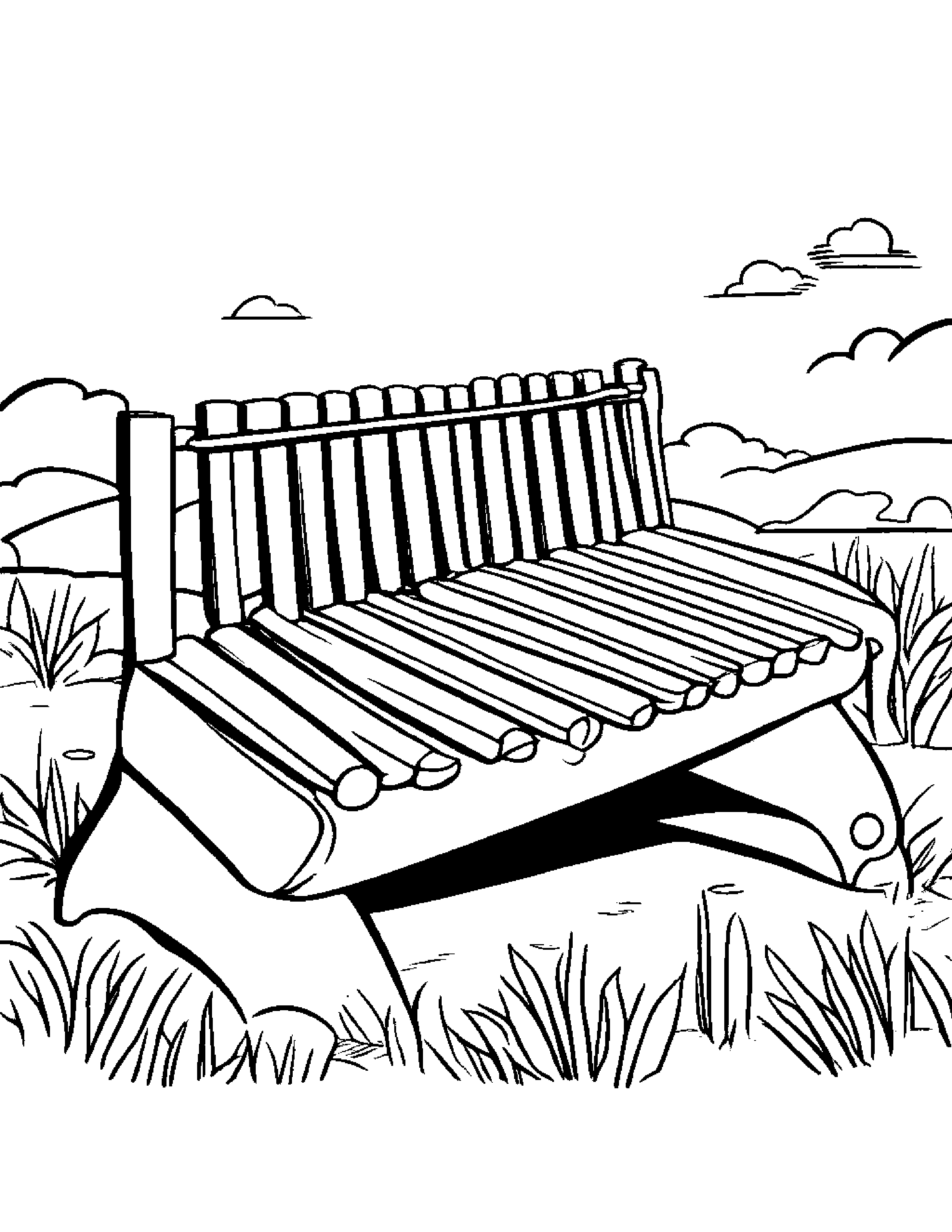Sunny Xylophone #4 Coloring Page (Free Printable PDF)