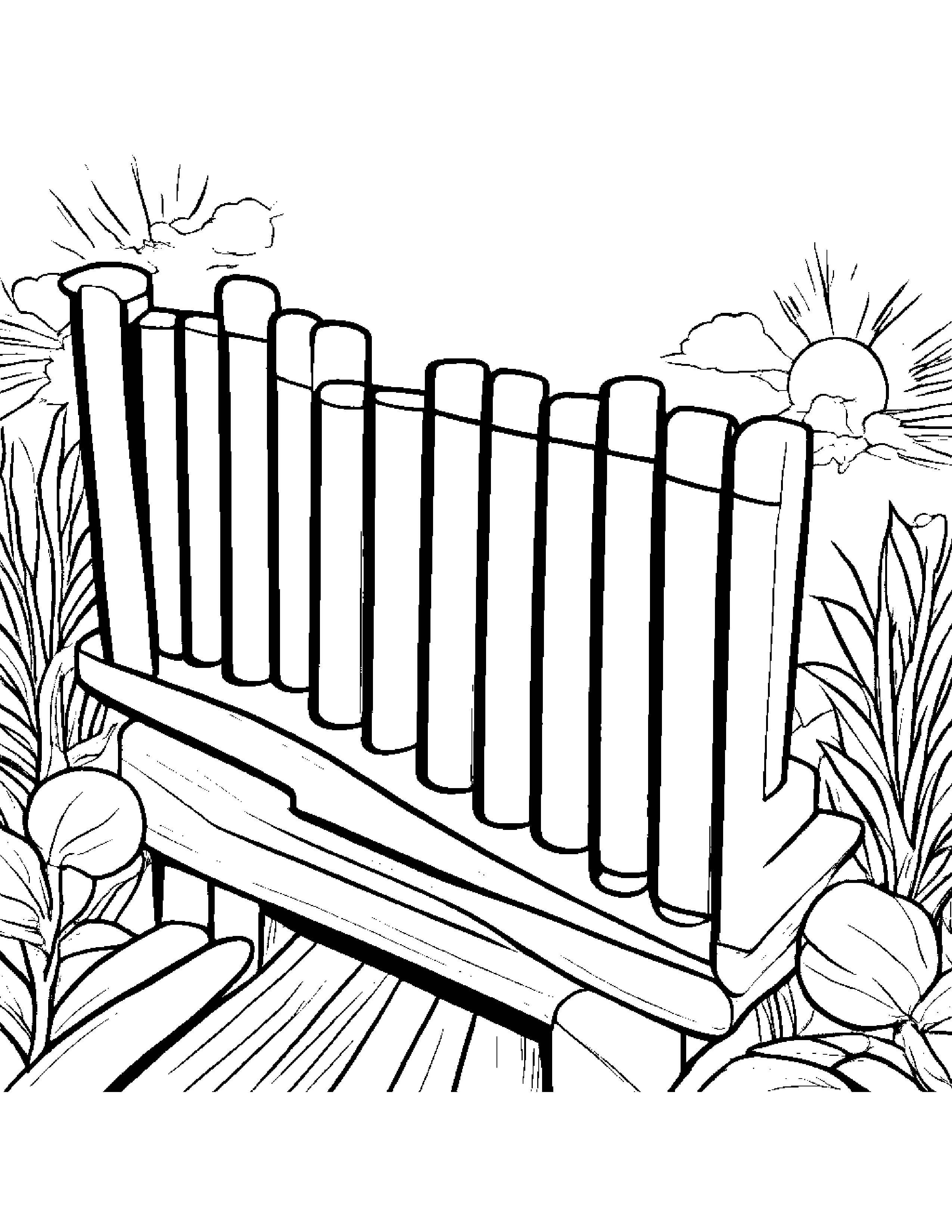 Sunny Xylophone #5 Coloring Page (Free Printable PDF)