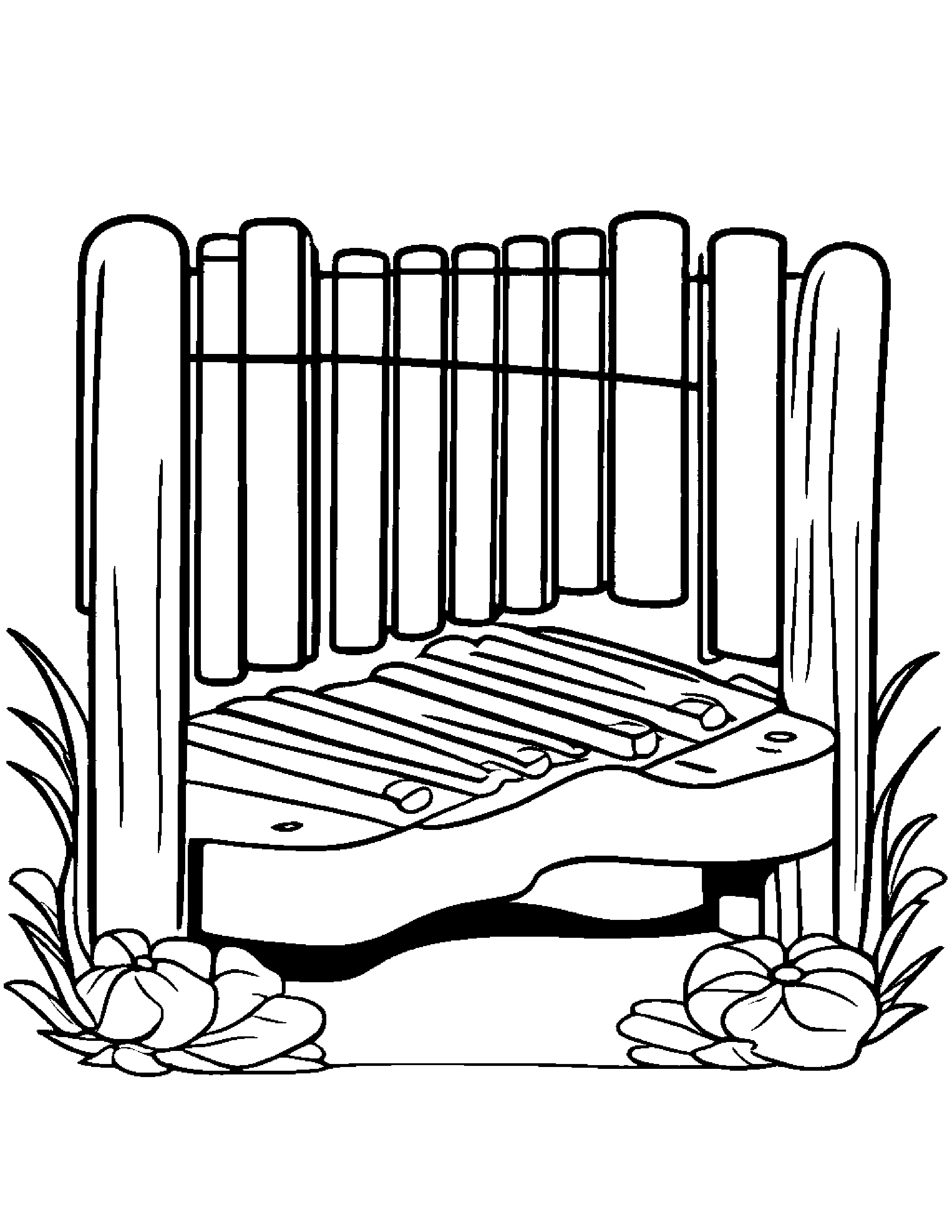 Sunny Xylophone Coloring Page (Free Printable PDF)