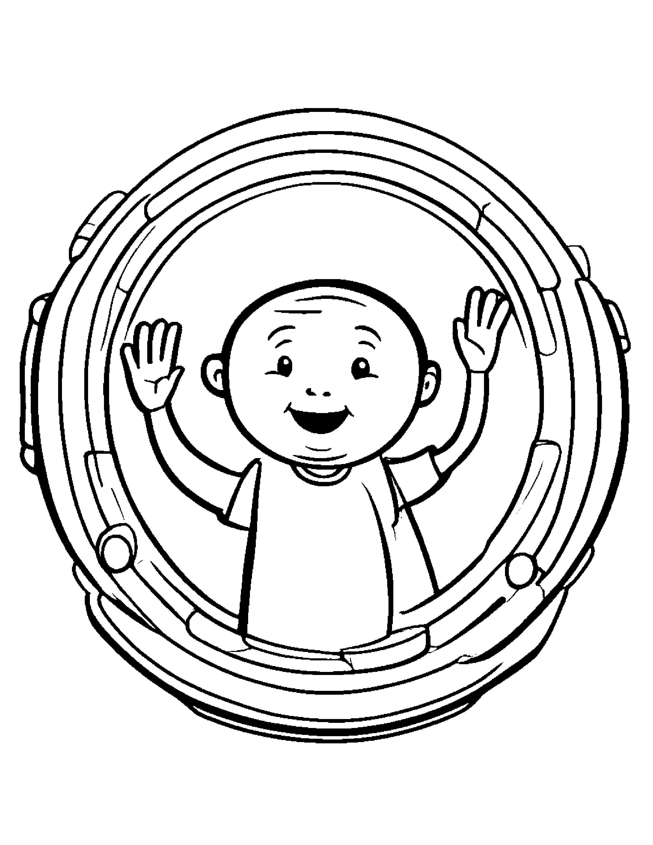 Tambourine Giving A High Five #3 Coloring Page (Free Printable PDF)