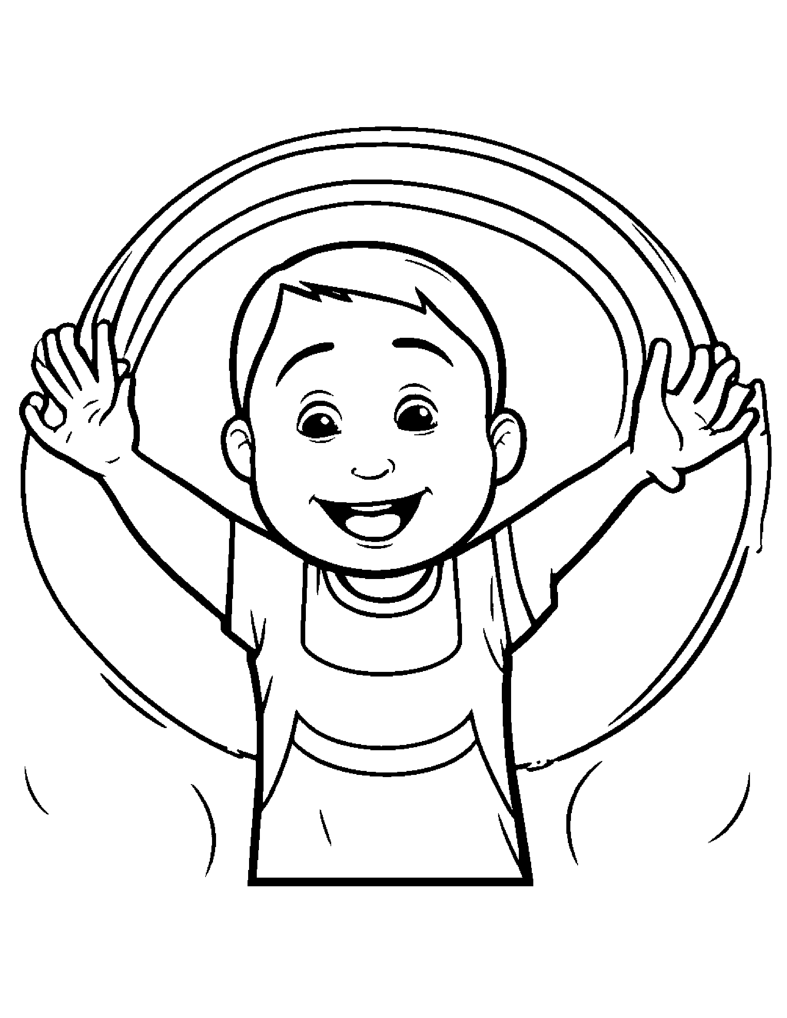 Tambourine Giving A High Five Coloring Page (Free Printable PDF)