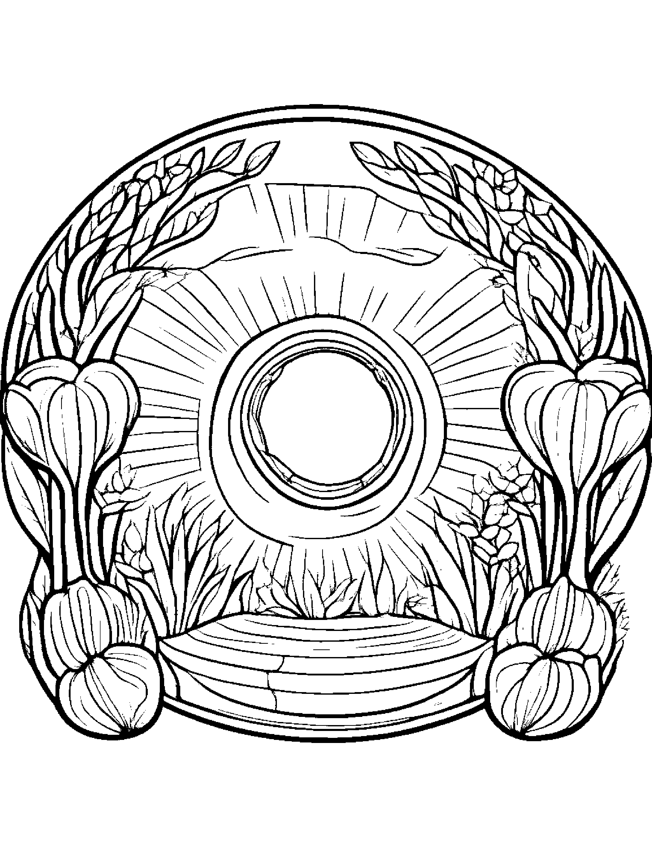 Tambourine Planting A Seed Coloring Page (Free Printable PDF)