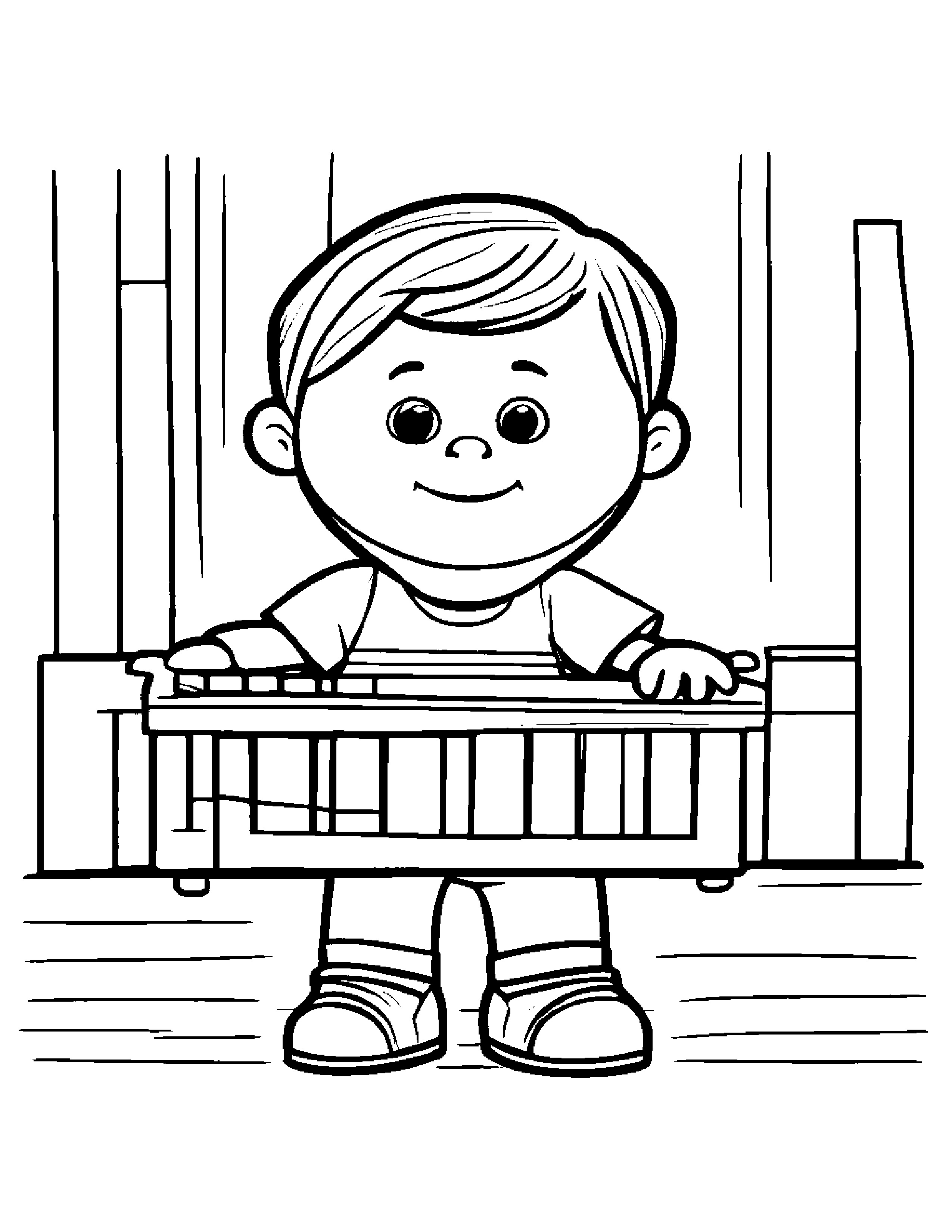 Xylophone Singing #3 Coloring Page (Free Printable PDF)