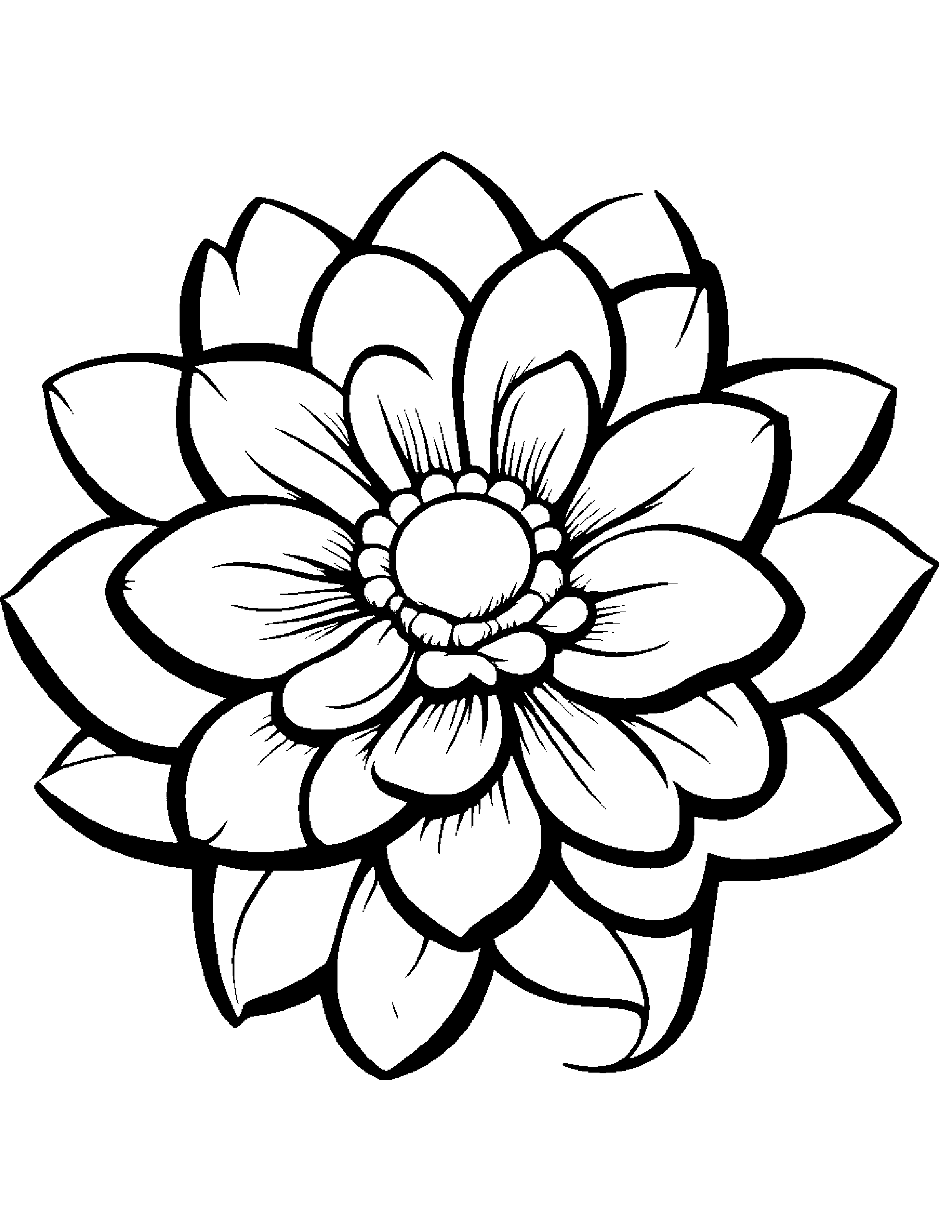 Baby Flower #2 Coloring Page (Free Printable PDF)