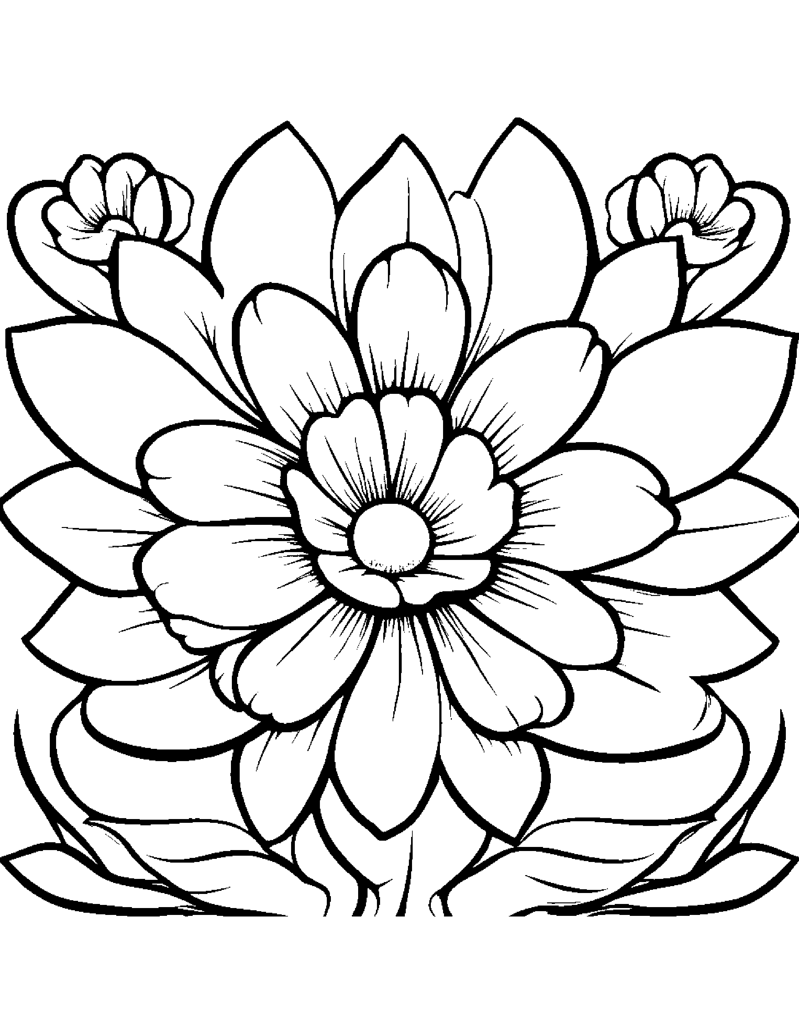 Baby Flower Coloring Page (Free Printable PDF)