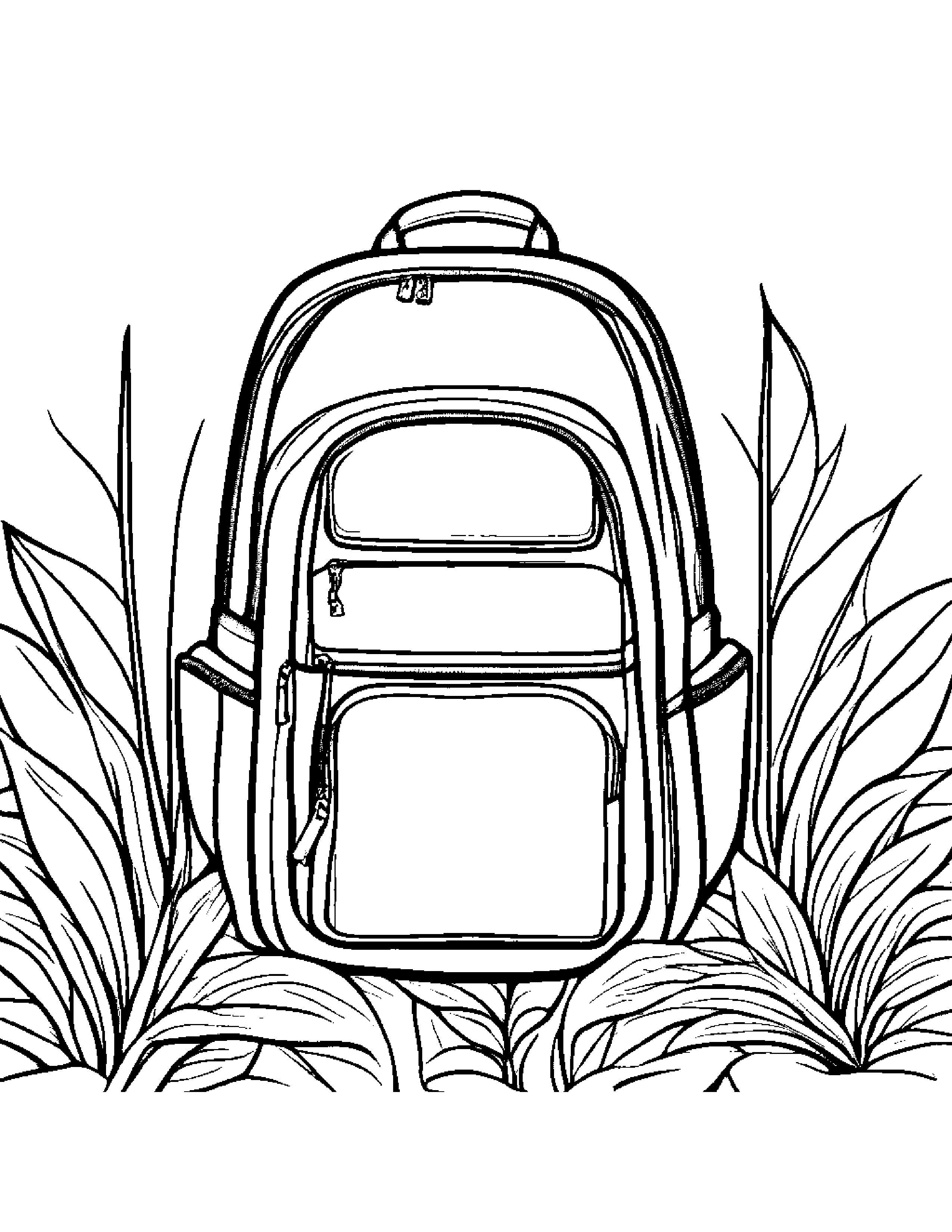 Backpack Planting A Seed #3 Coloring Page (Free Printable PDF)