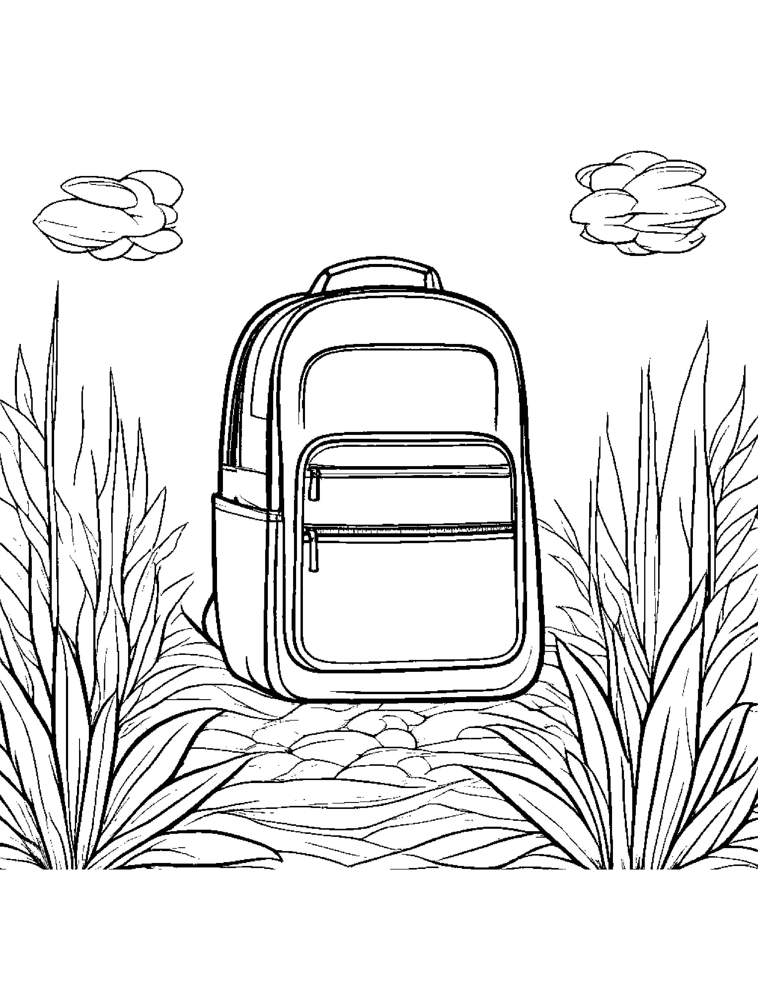 Backpack Planting A Seed Coloring Page (Free Printable PDF)