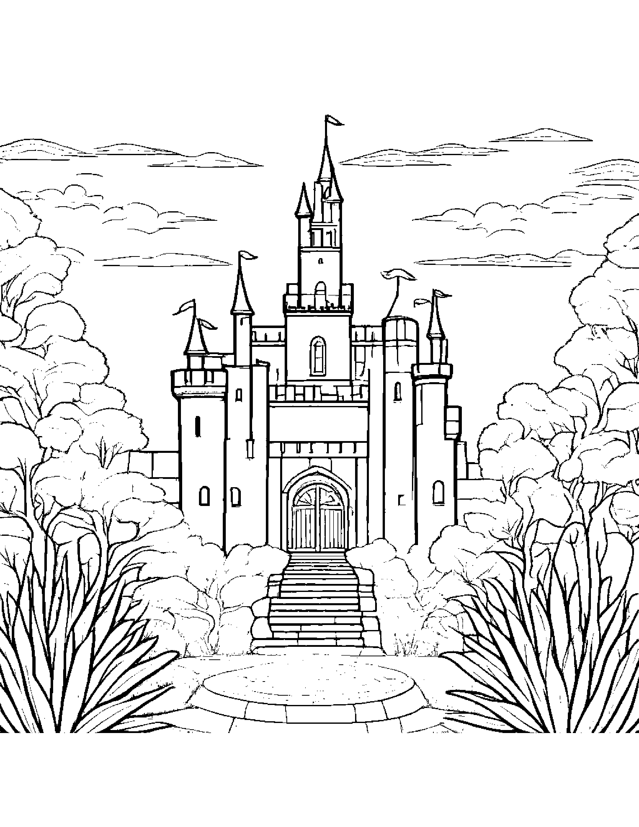 Castle Block Planting A Seed #2 Coloring Page (Free Printable PDF)