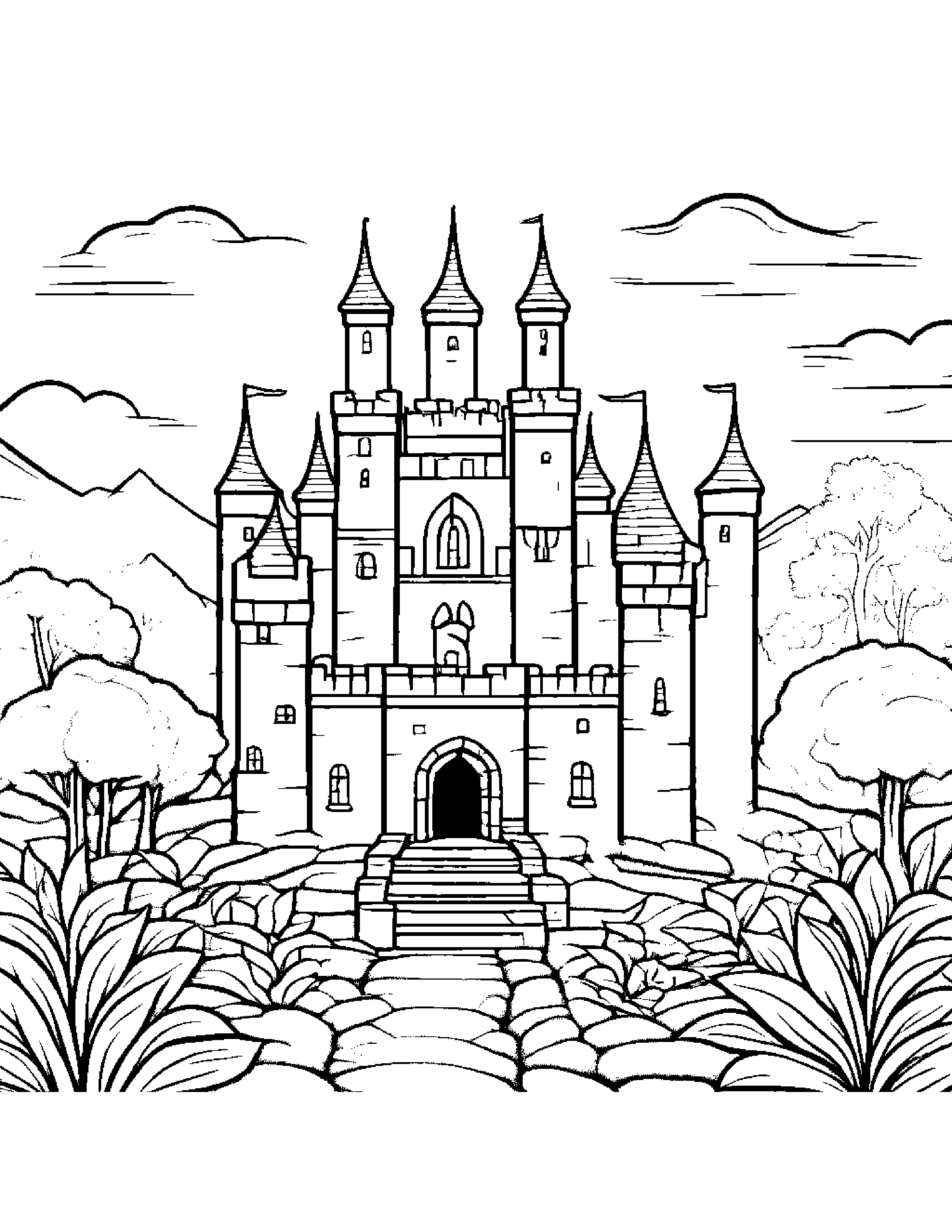 Castle Block Planting A Seed #3 Coloring Page (Free Printable PDF)