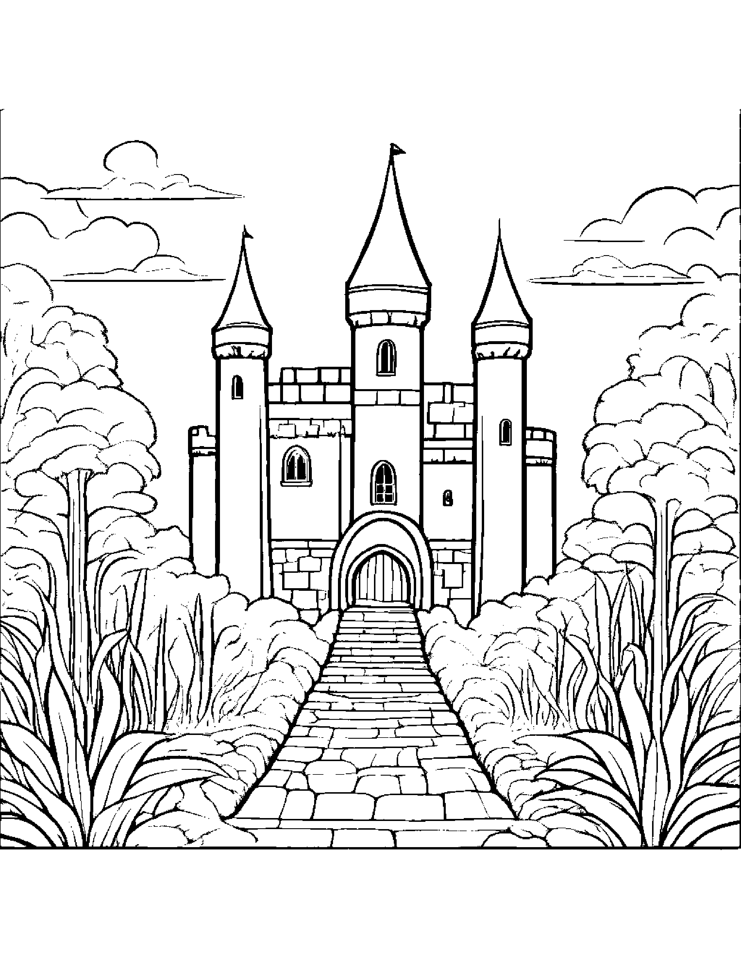 Castle Block Planting A Seed Coloring Page (Free Printable PDF)