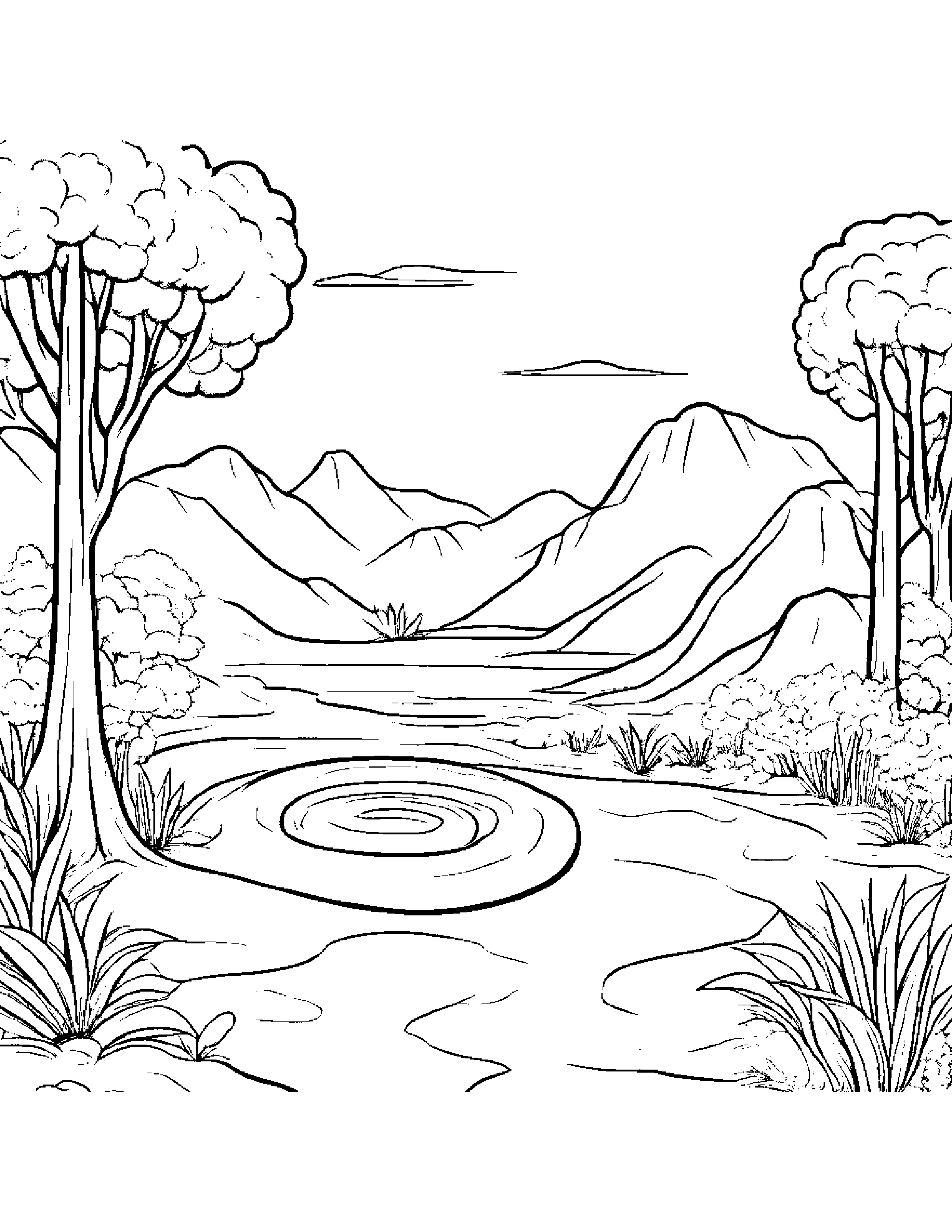 Cozy Storybook Beside A Sandbox #2 Coloring Page (Free Printable PDF)