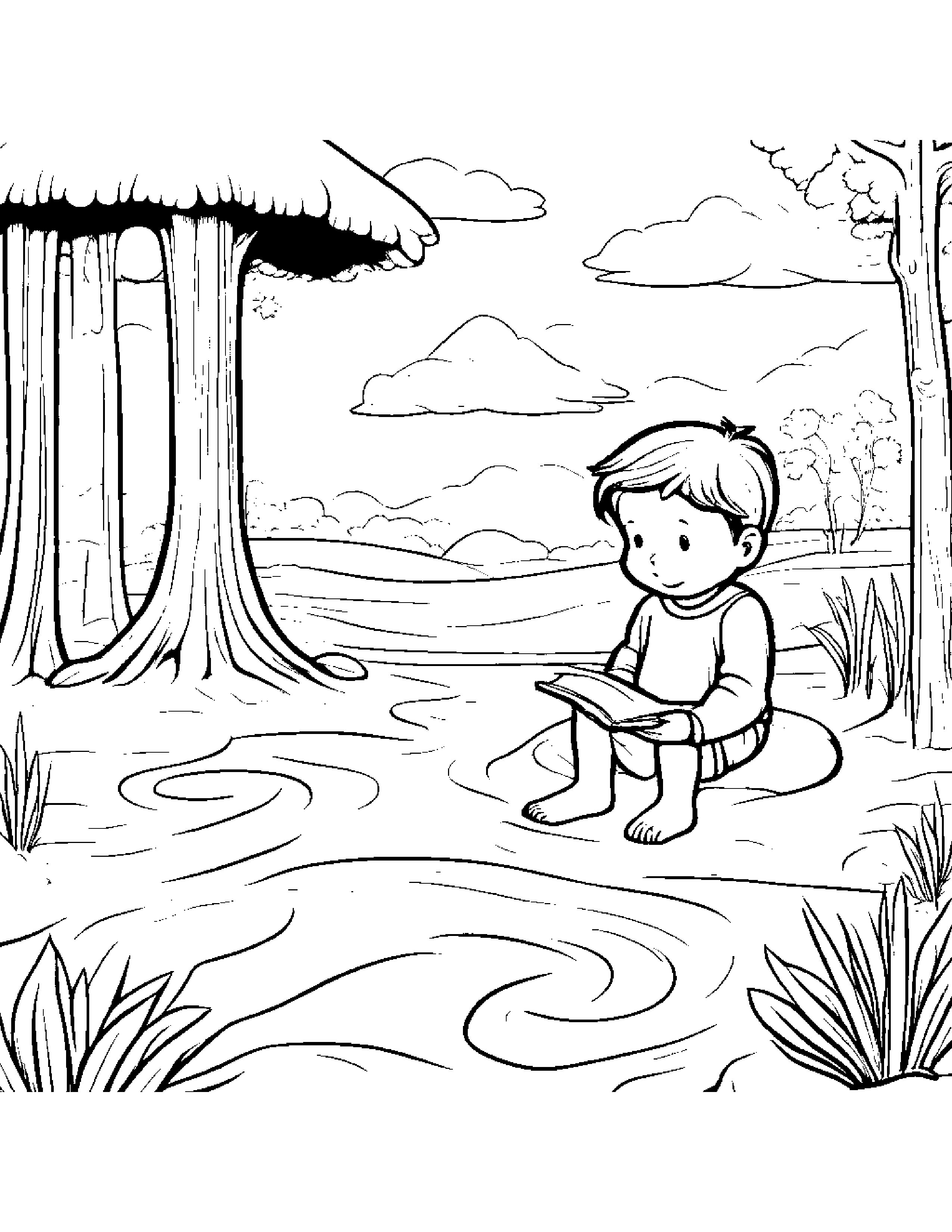 Cozy Storybook Beside A Sandbox #3 Coloring Page (Free Printable PDF)