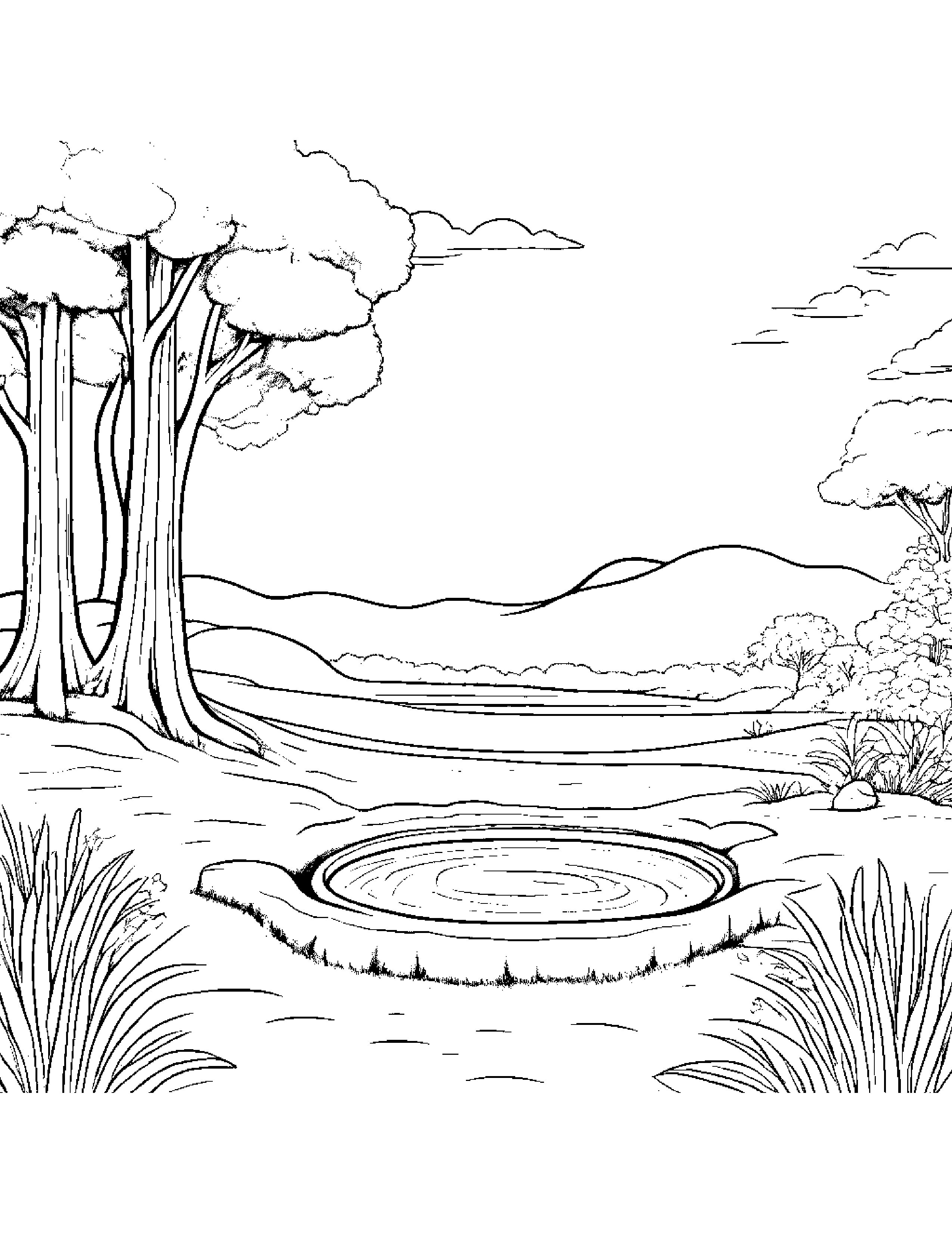 Cozy Storybook Beside A Sandbox Coloring Page (Free Printable PDF)