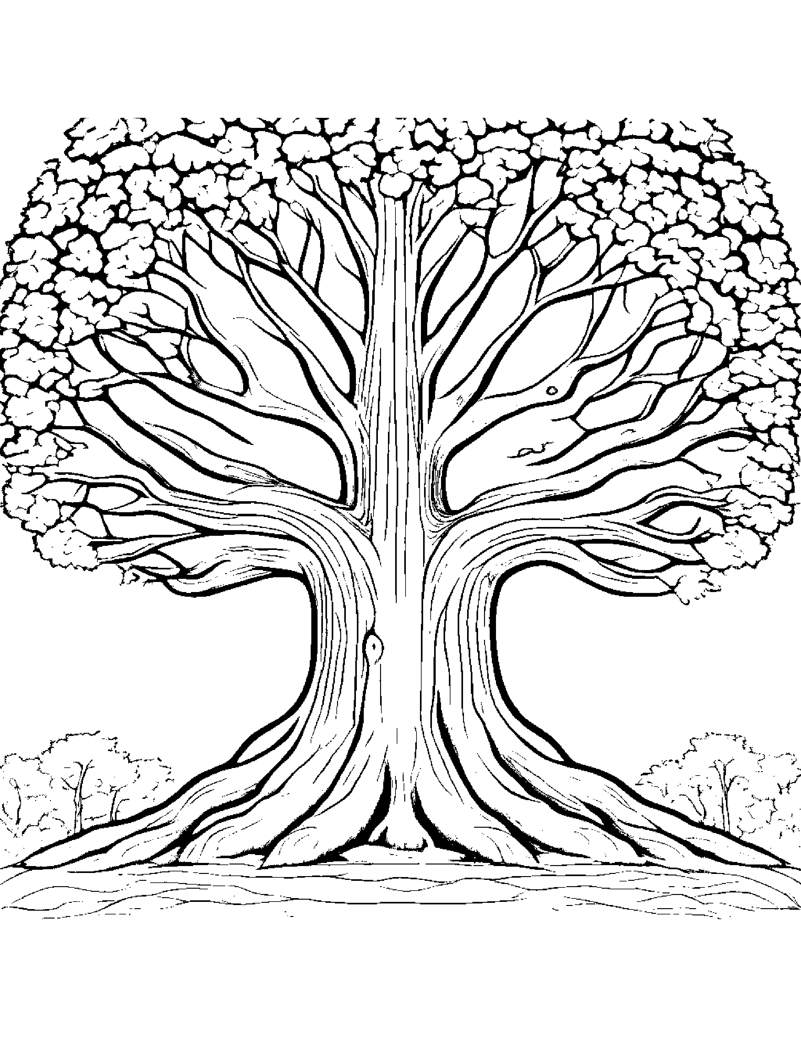 Crown Sharing By A Little Tree #5 Coloring Page (Free Printable PDF)
