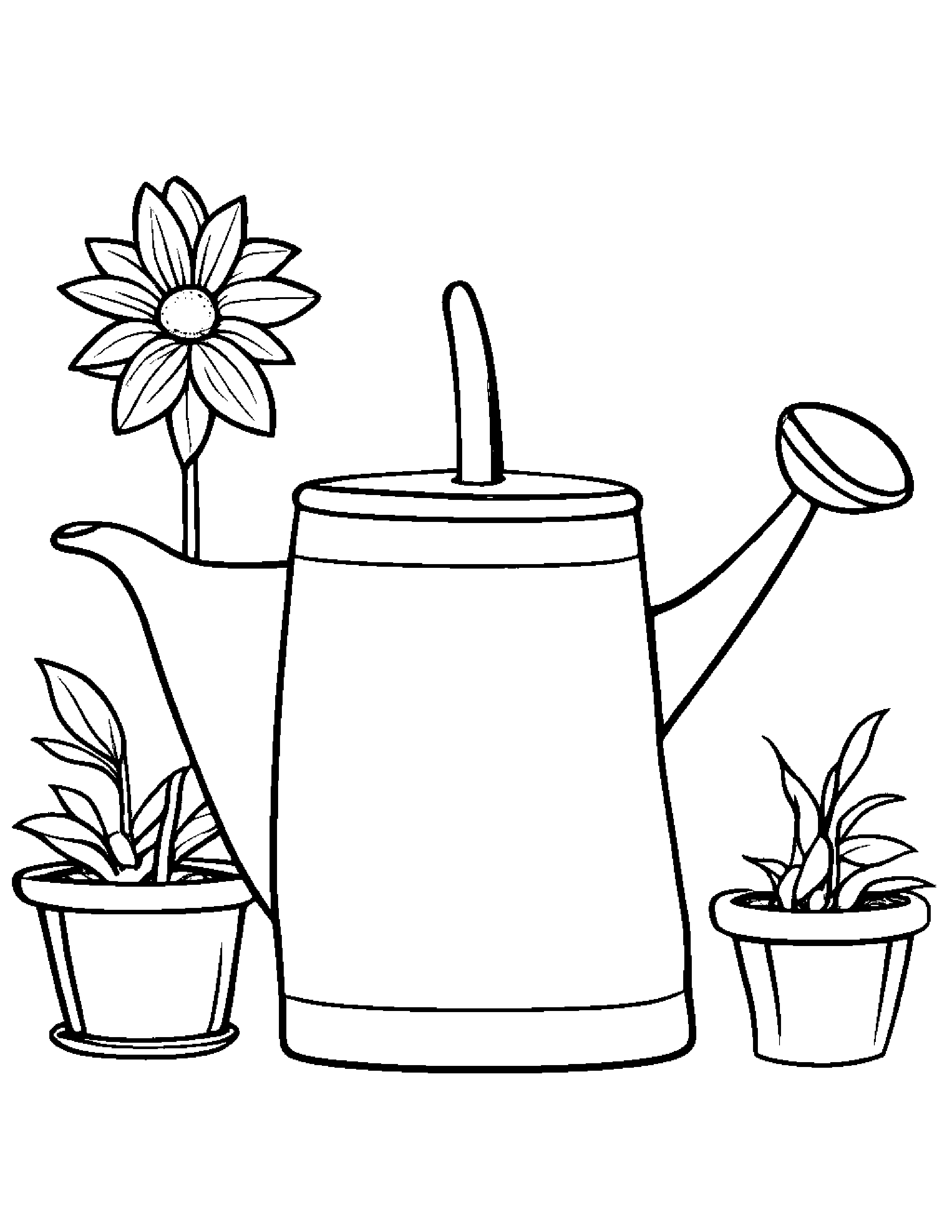 Cuddly Watering Can #2 Coloring Page (Free Printable PDF)