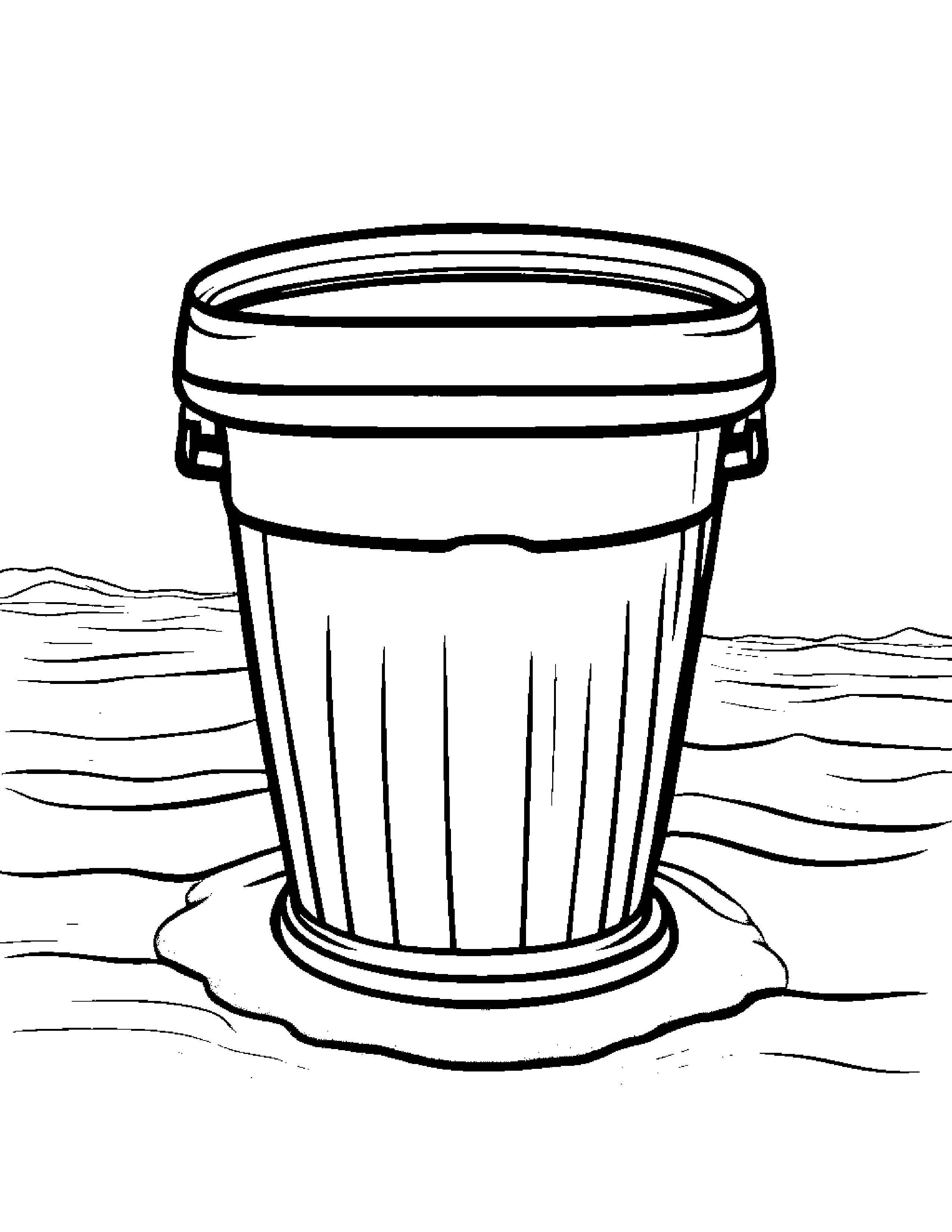 Curious Sand Bucket #3 Coloring Page (Free Printable PDF)