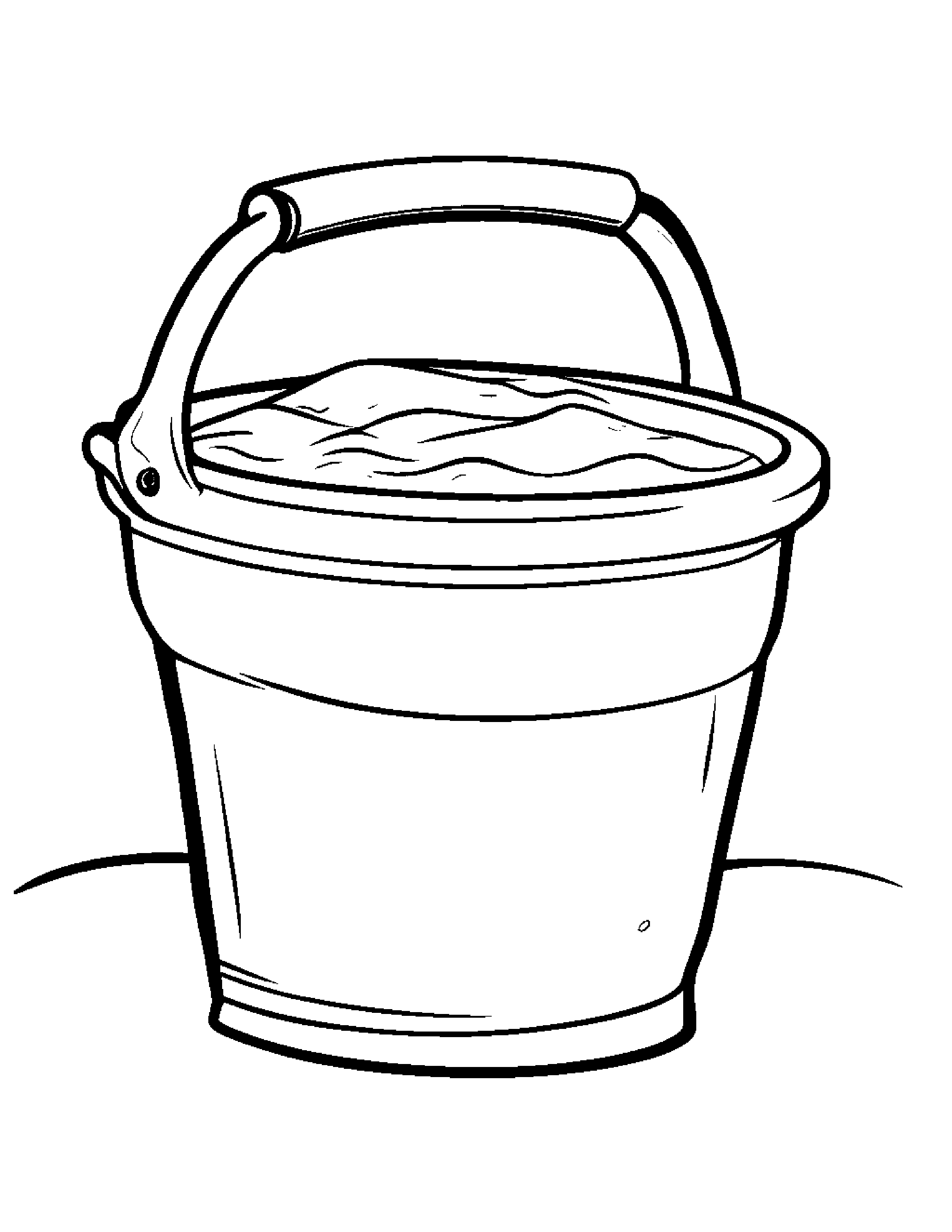 Curious Sand Bucket Coloring Page (Free Printable PDF)