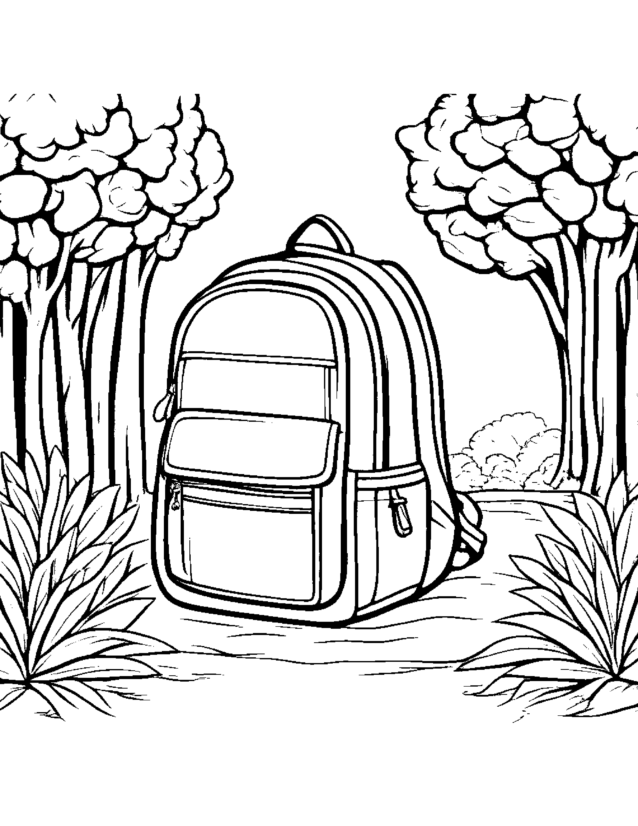 Friendly Backpack By A Little Tree #3 Coloring Page (Free Printable PDF)