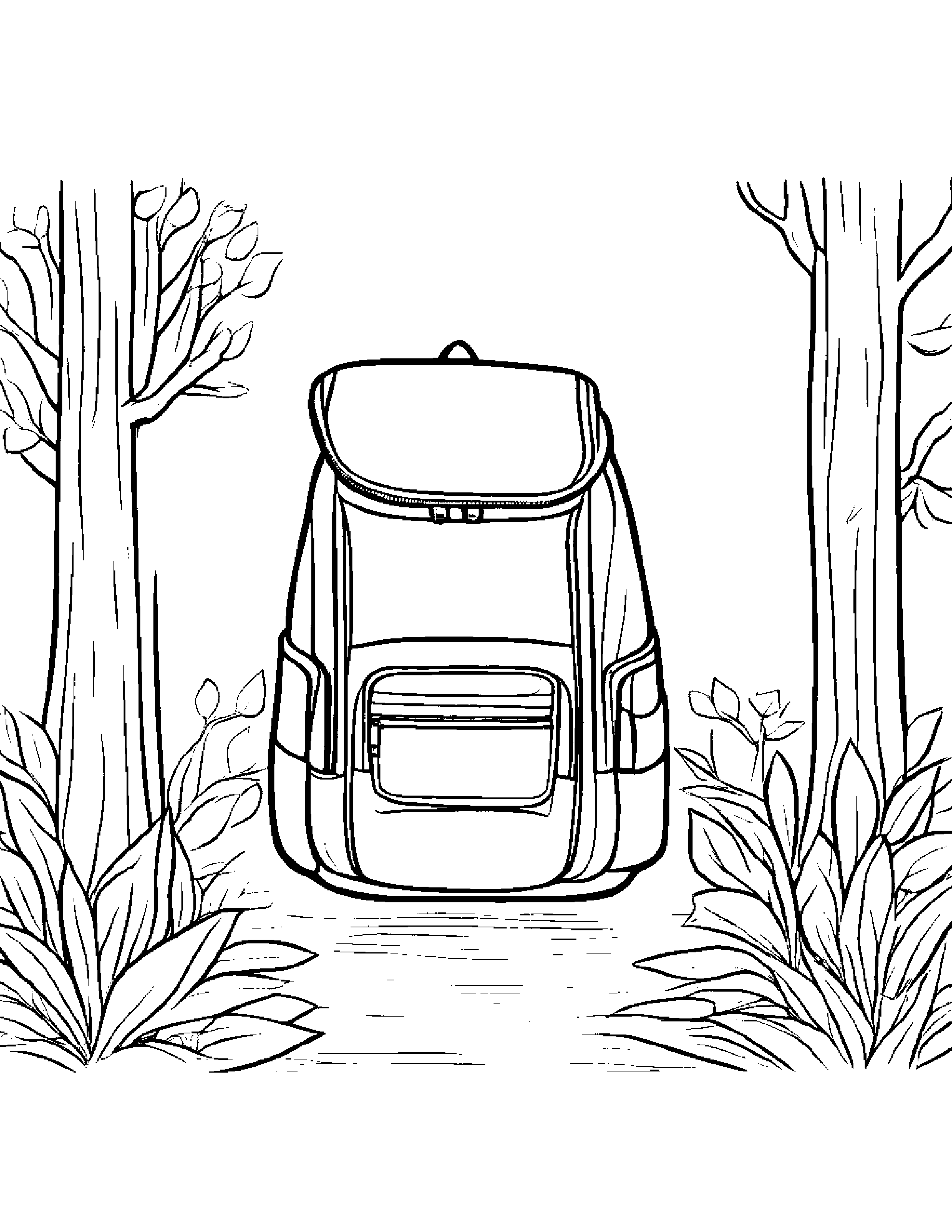 Friendly Backpack By A Little Tree Coloring Page (Free Printable PDF)