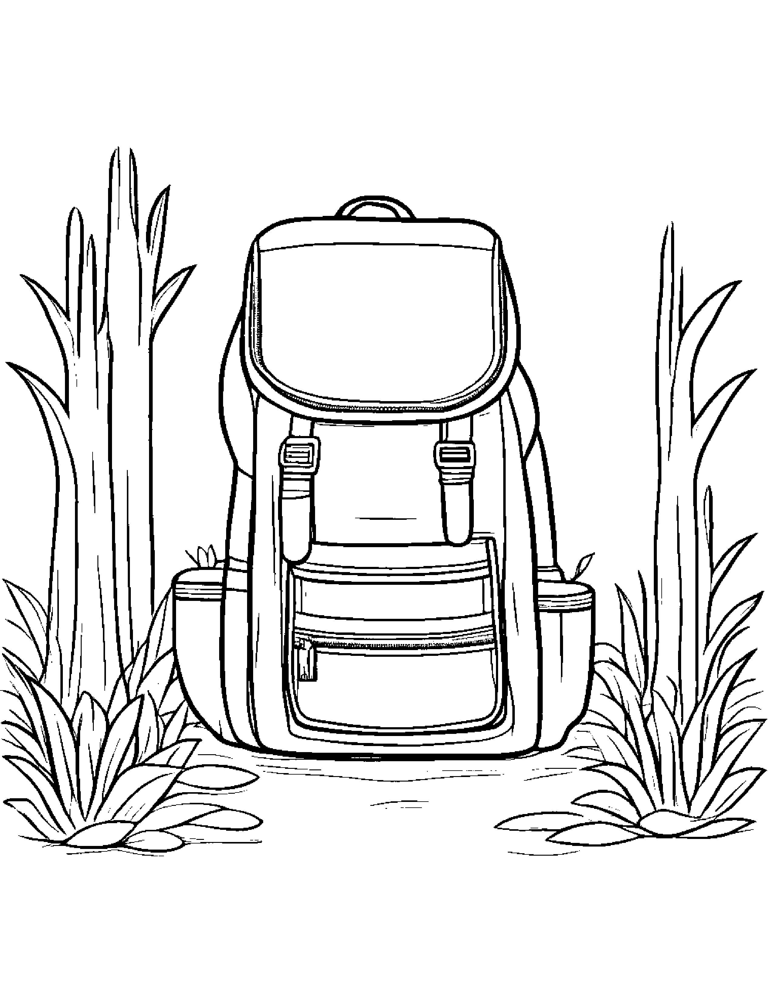 Happy Backpack By A Little Tree #2 Coloring Page (Free Printable PDF)