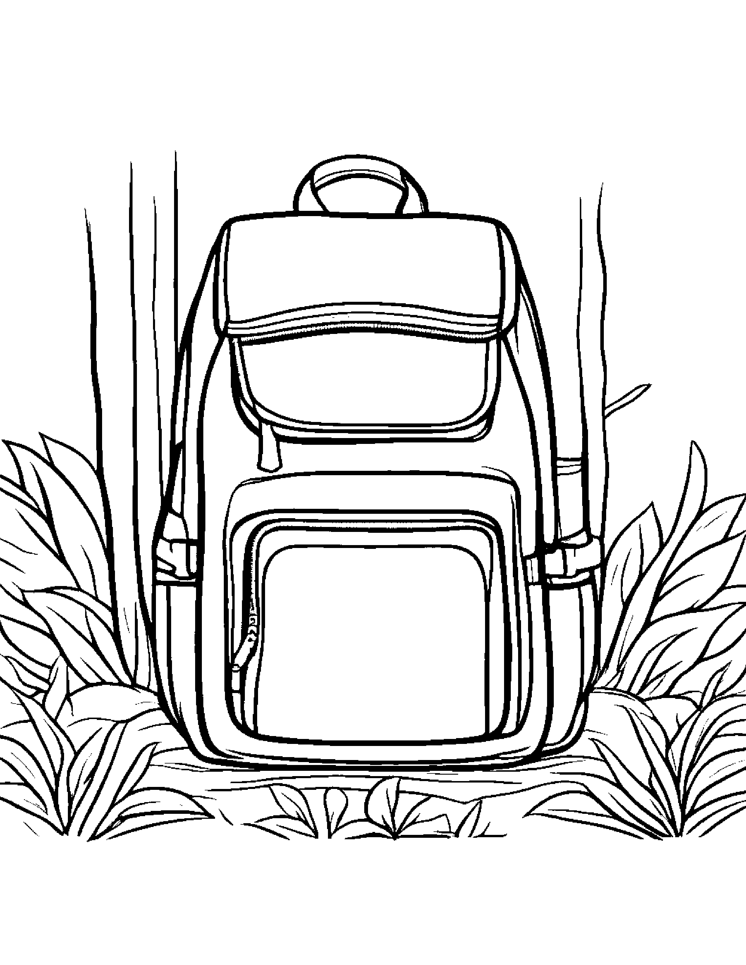 Happy Backpack By A Little Tree #3 Coloring Page (Free Printable PDF)