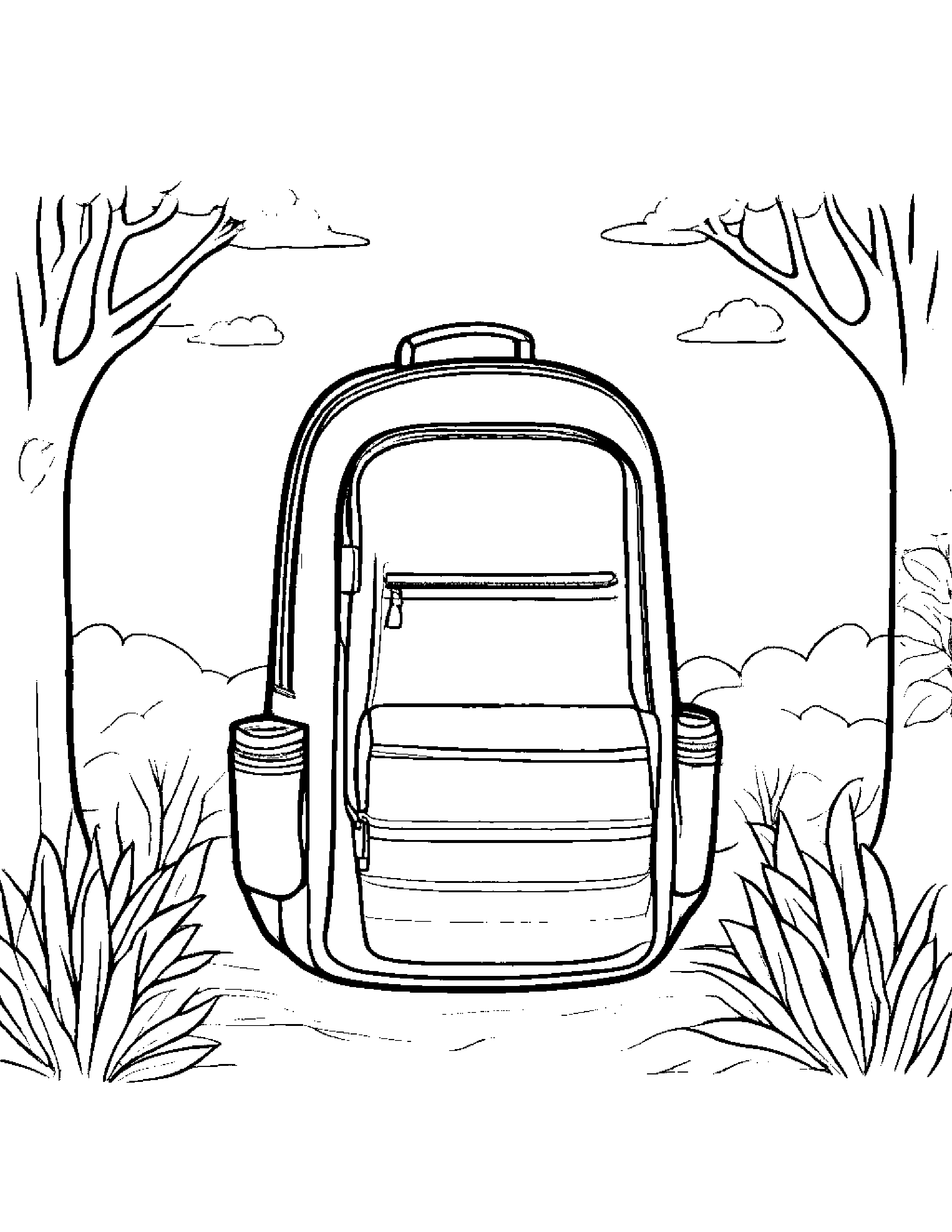 Happy Backpack By A Little Tree Coloring Page (Free Printable PDF)
