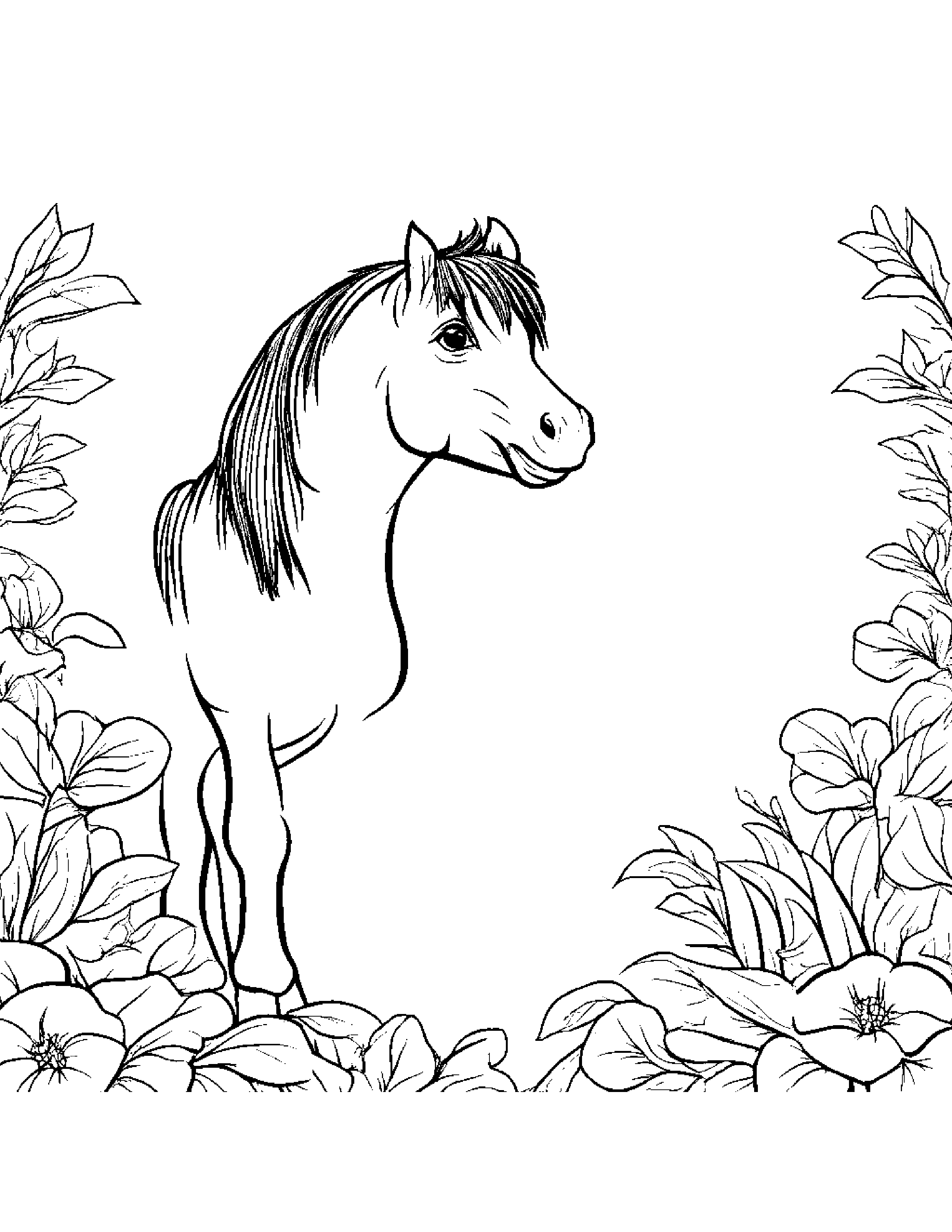 Merry Foal Smiling #2 Coloring Page (Free Printable PDF)
