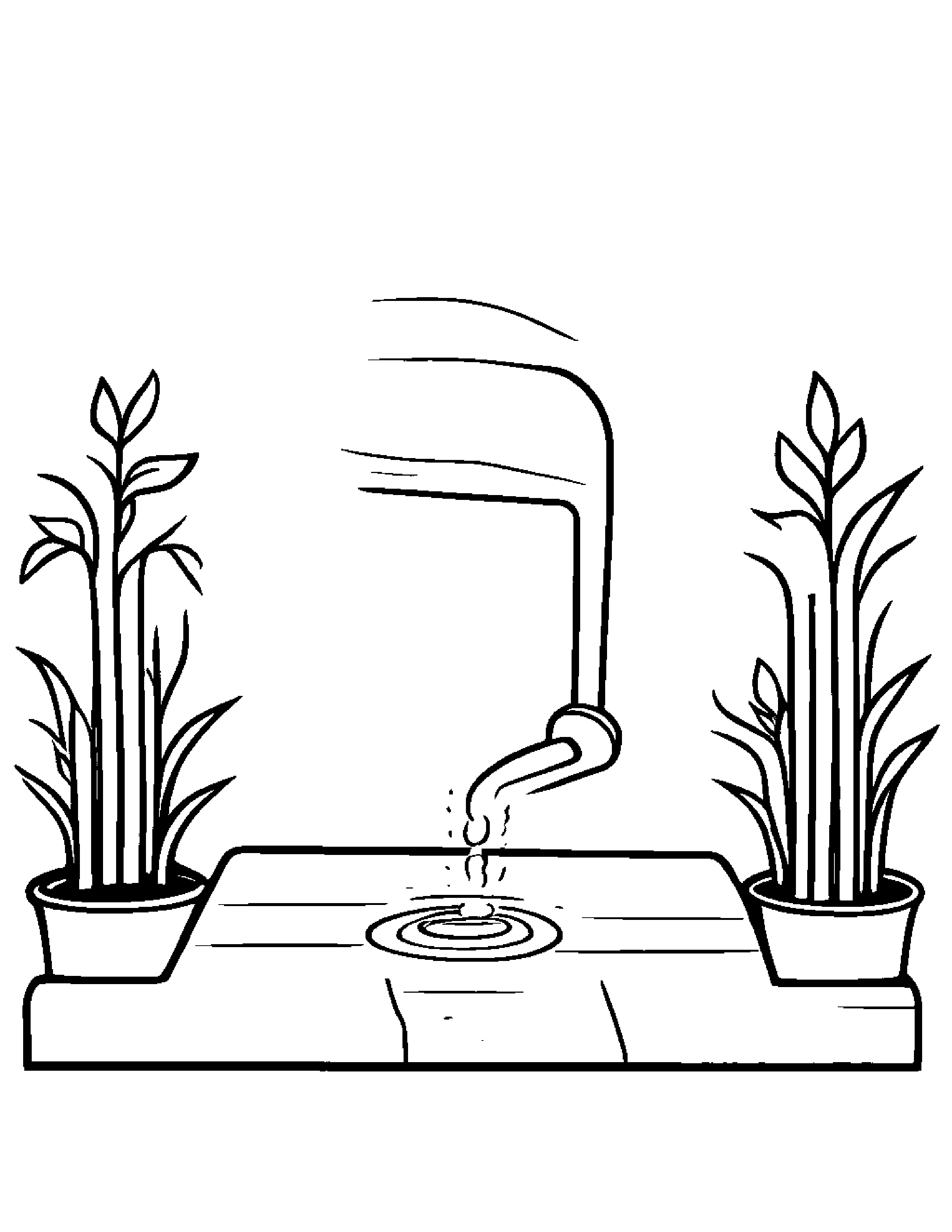 Watering Can Playing Hopscotch Coloring Page (Free Printable PDF)