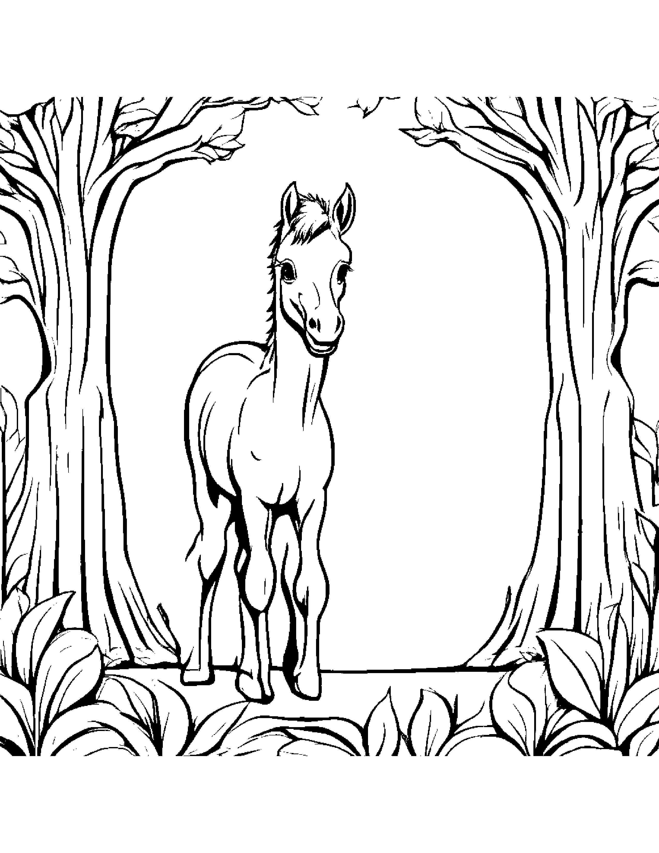 Zippy Foal By A Little Tree #2 Coloring Page (Free Printable PDF)