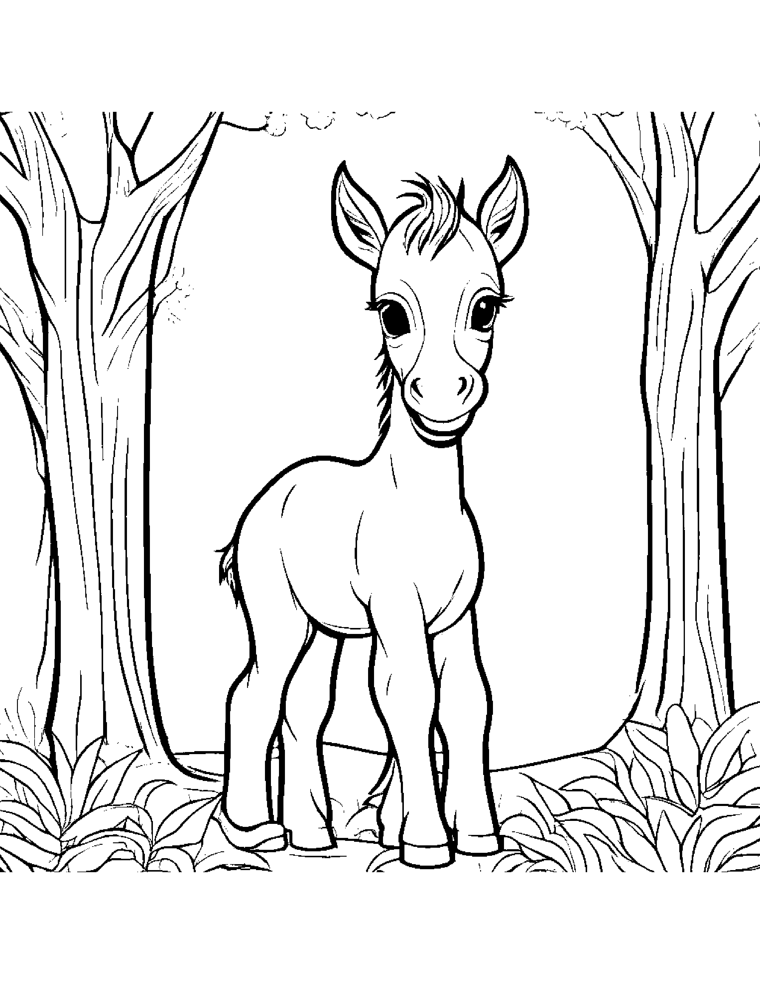 Zippy Foal By A Little Tree #3 Coloring Page (Free Printable PDF)