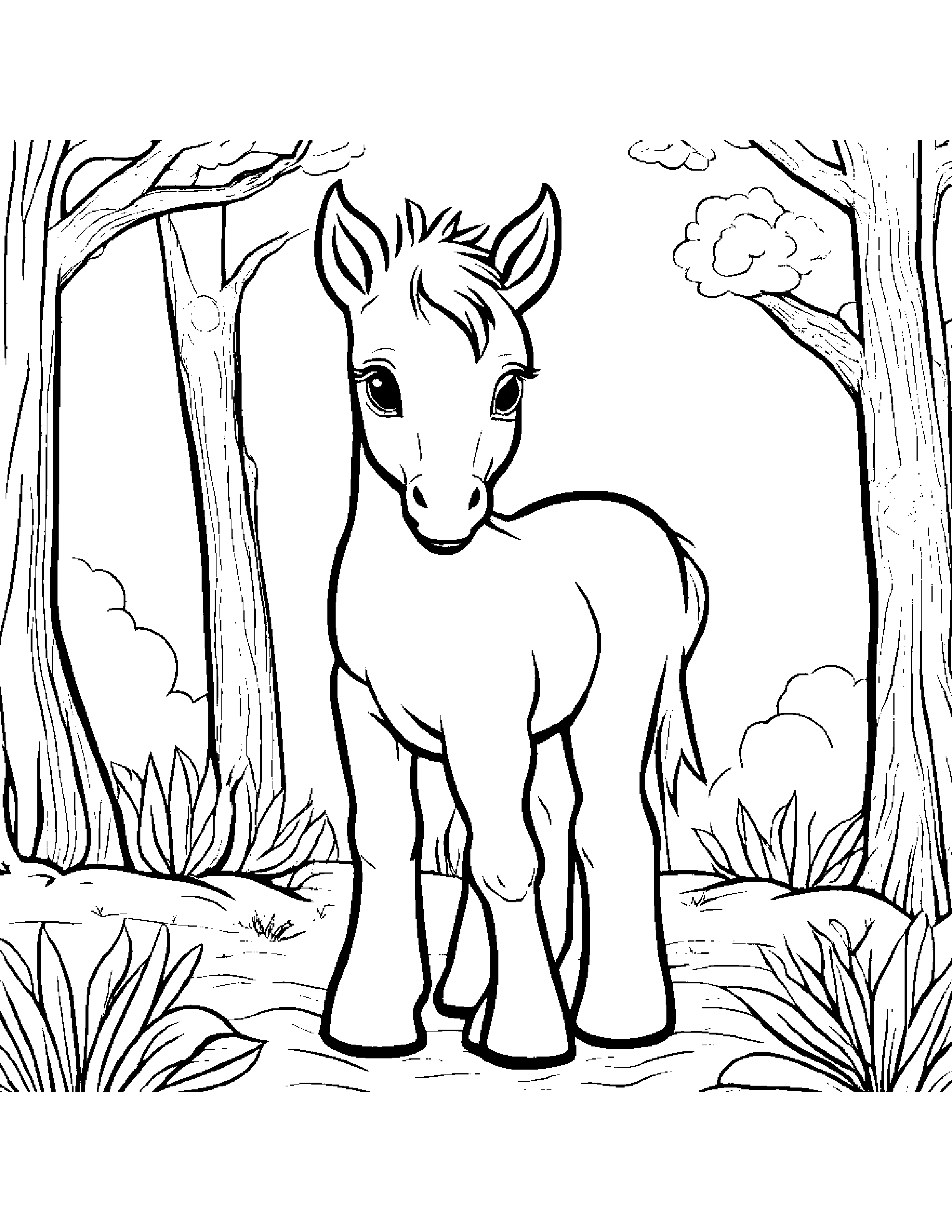 Zippy Foal By A Little Tree #4 Coloring Page (Free Printable PDF)