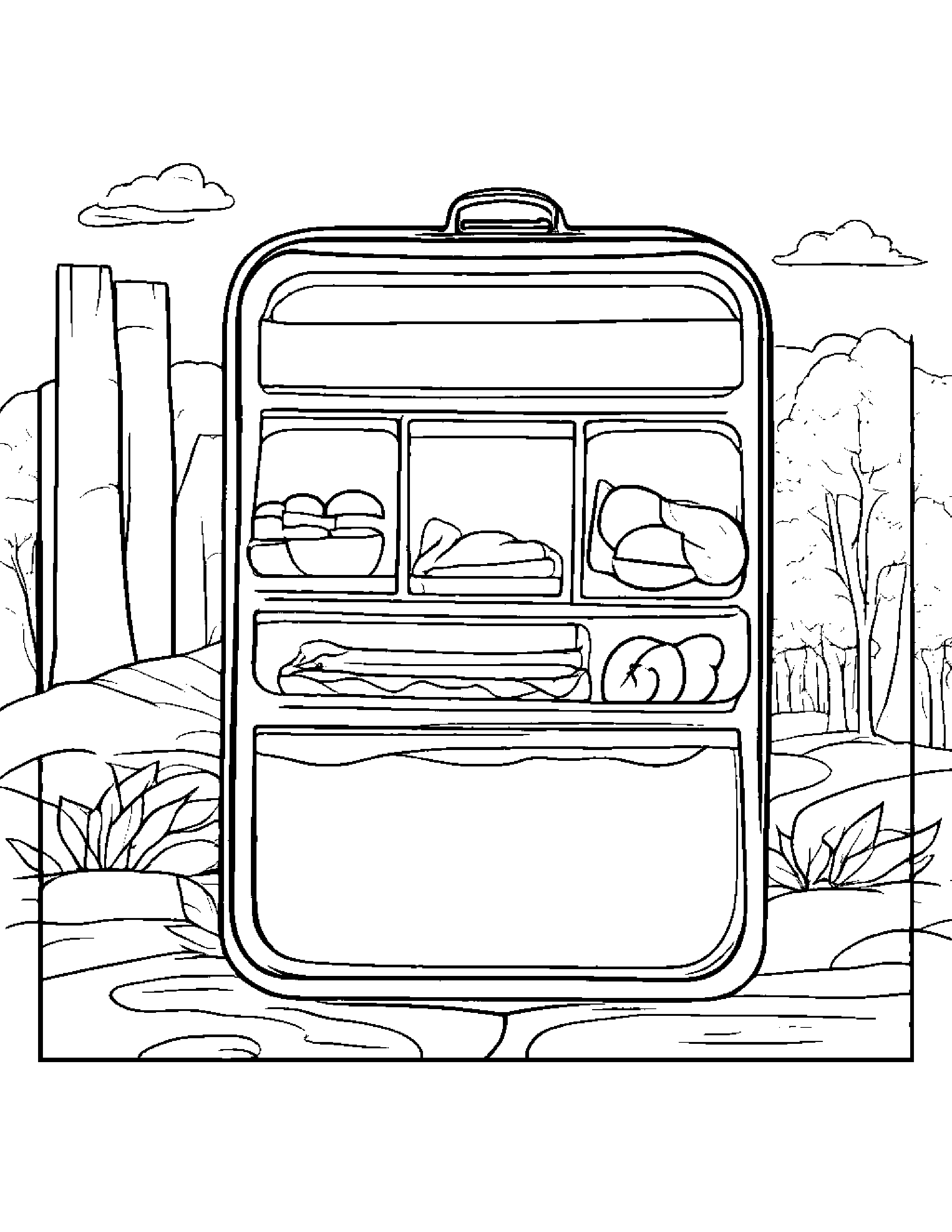 Zippy Lunchbox By A Little Tree #3 Coloring Page (Free Printable PDF)