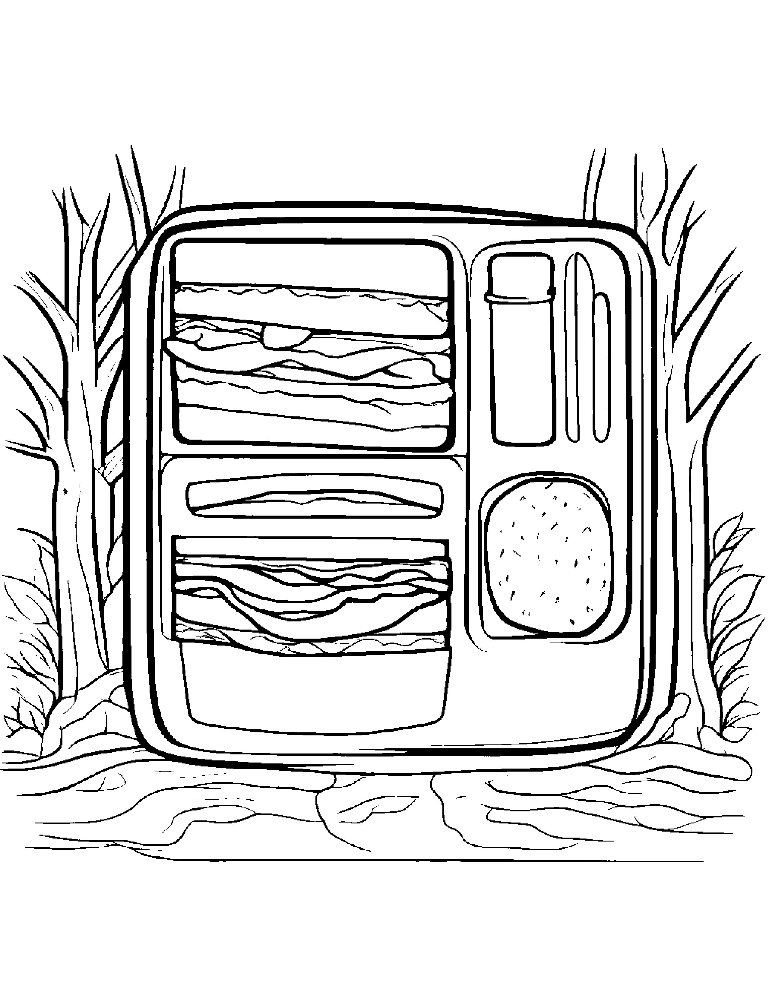 Zippy Lunchbox By A Little Tree Coloring Page (Free Printable PDF)