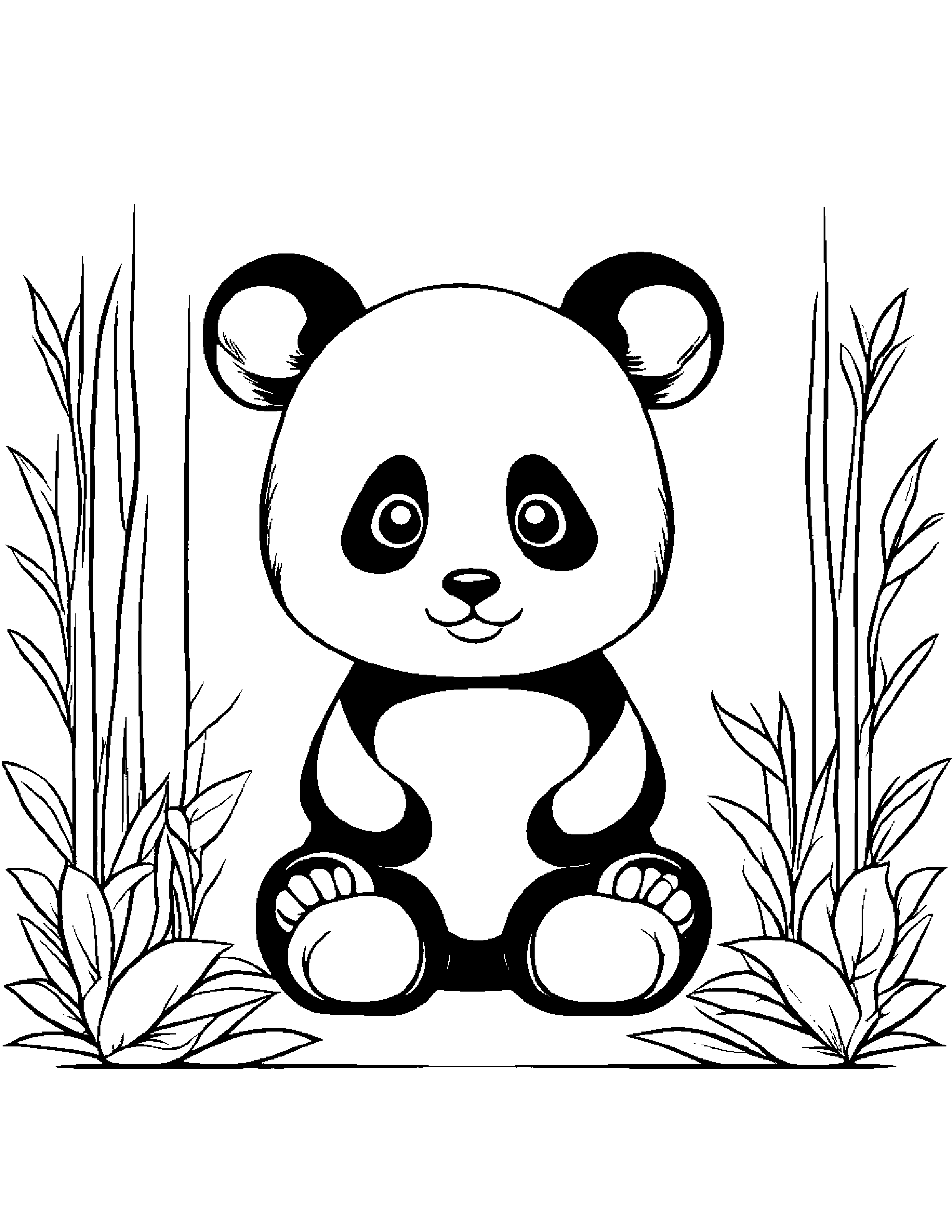 Little Panda #2 Coloring Page (Free Printable PDF)