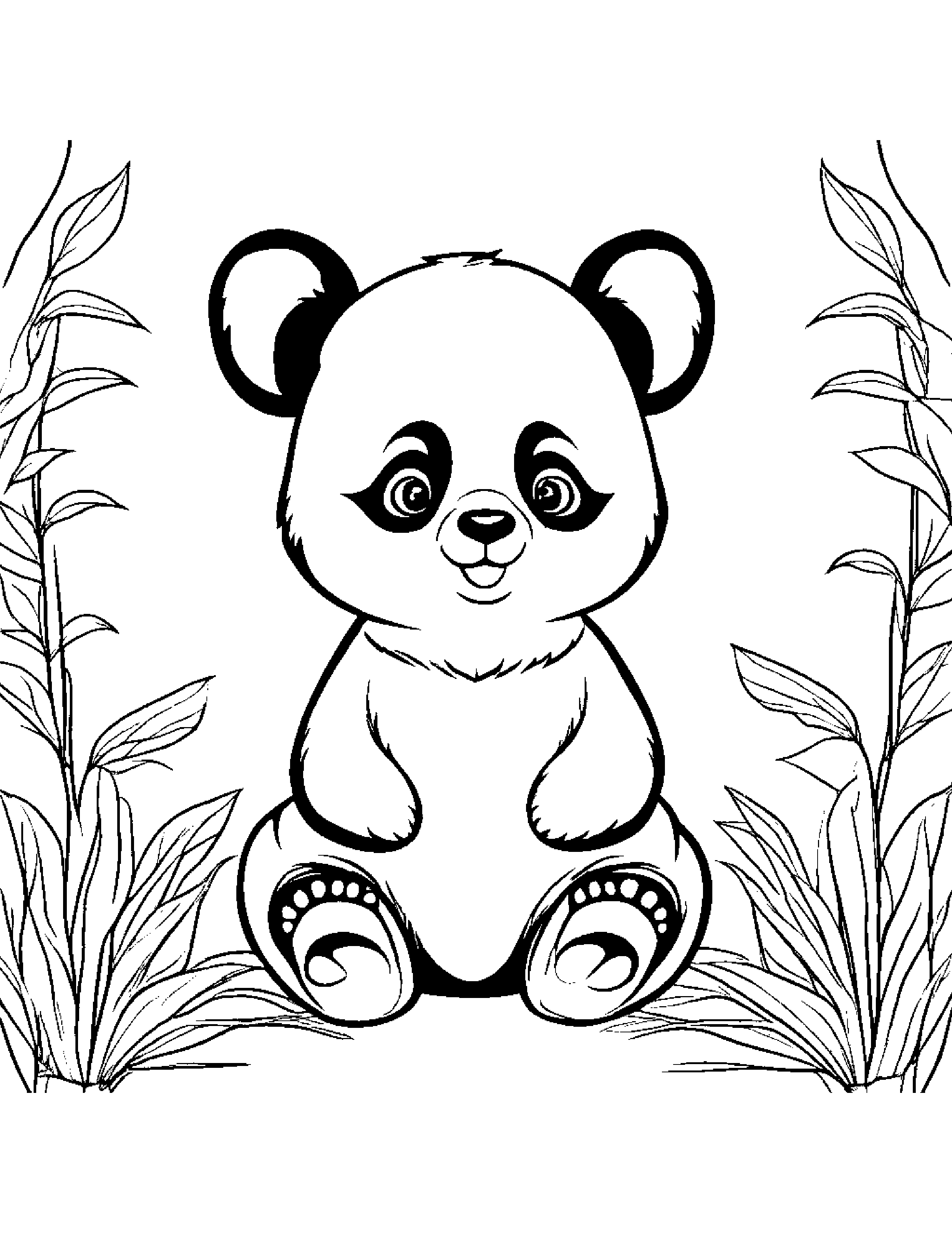 Little Panda Coloring Page (Free Printable PDF)