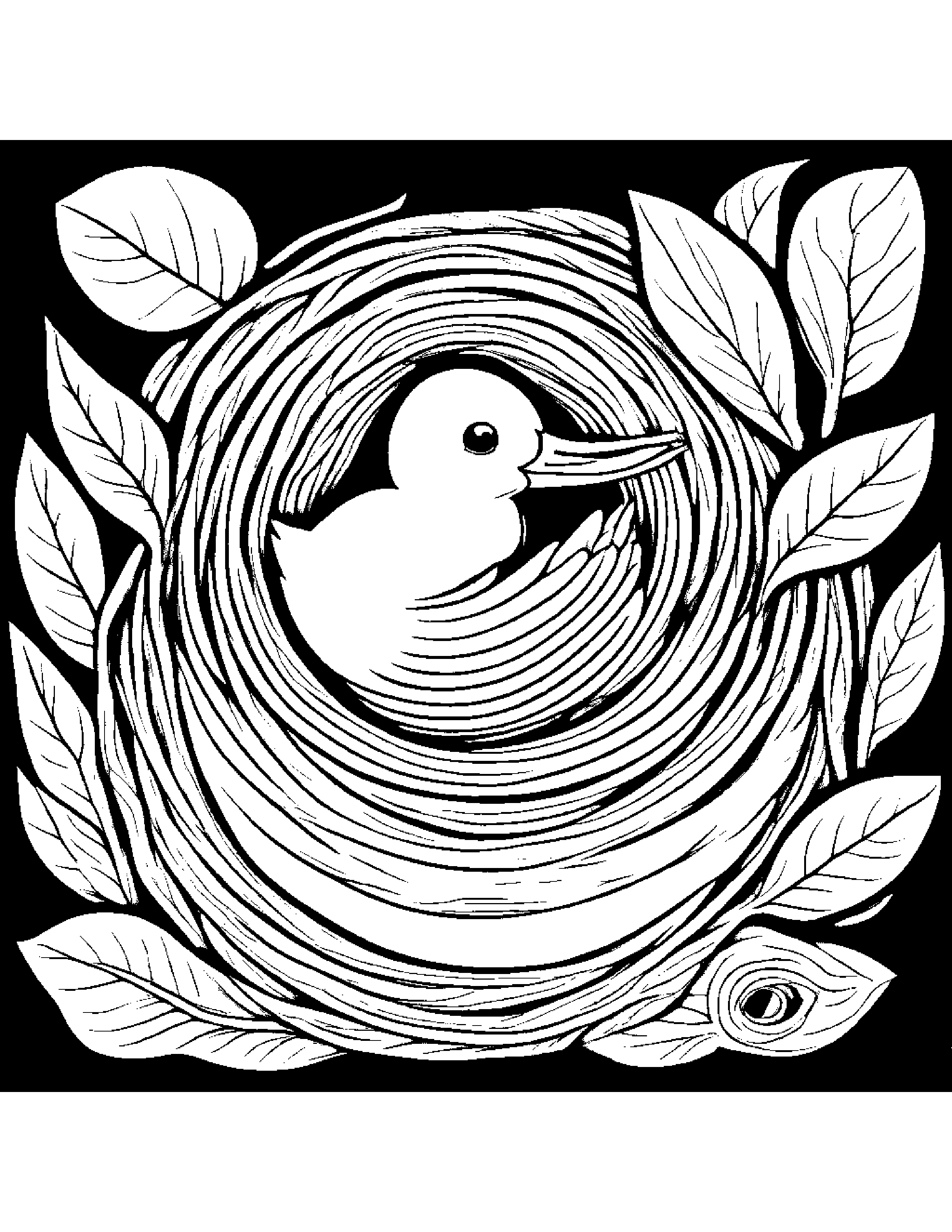Nesting Material Coloring Page (Free Printable PDF)
