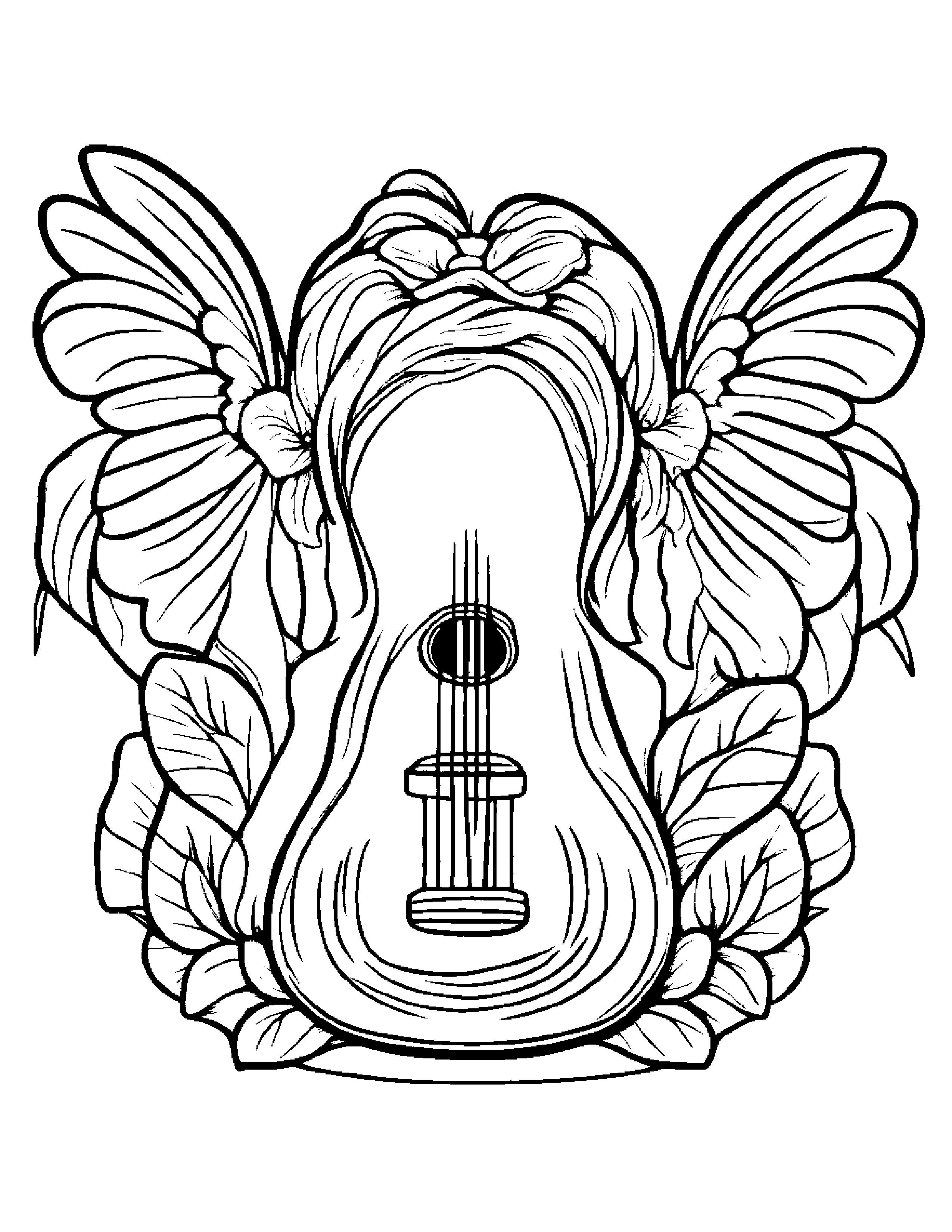 Brave Ukulele #3 Coloring Page (Free Printable PDF)