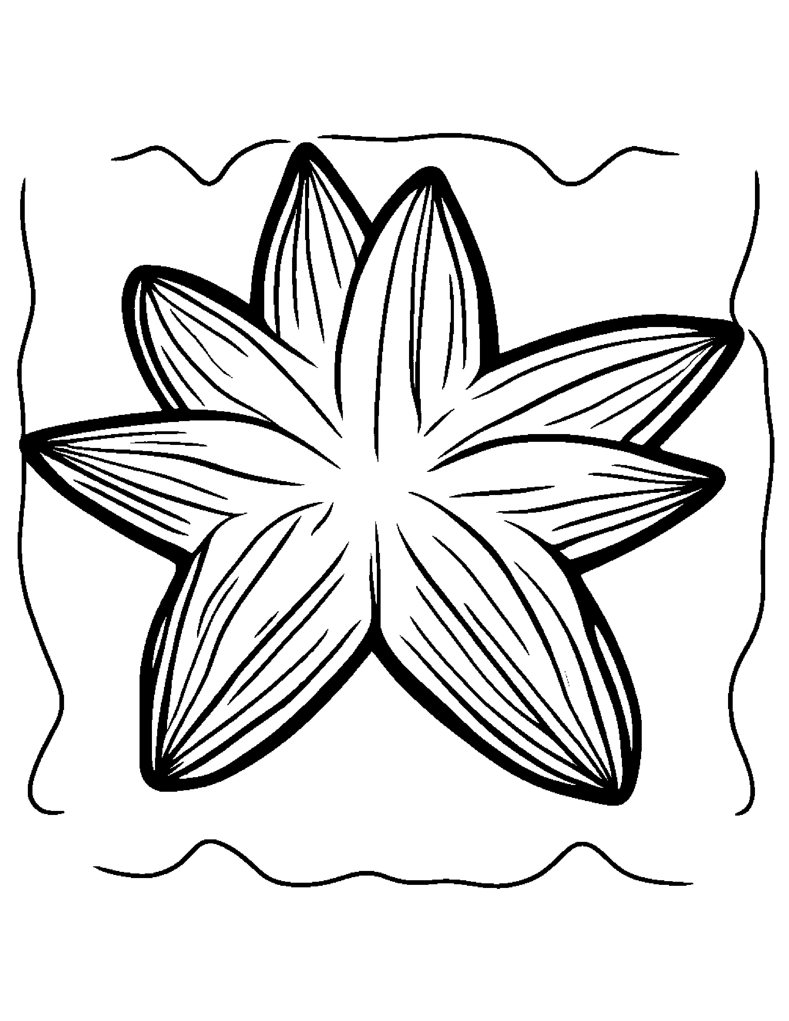 Cuddly Starfish #3 Coloring Page (Free Printable PDF)