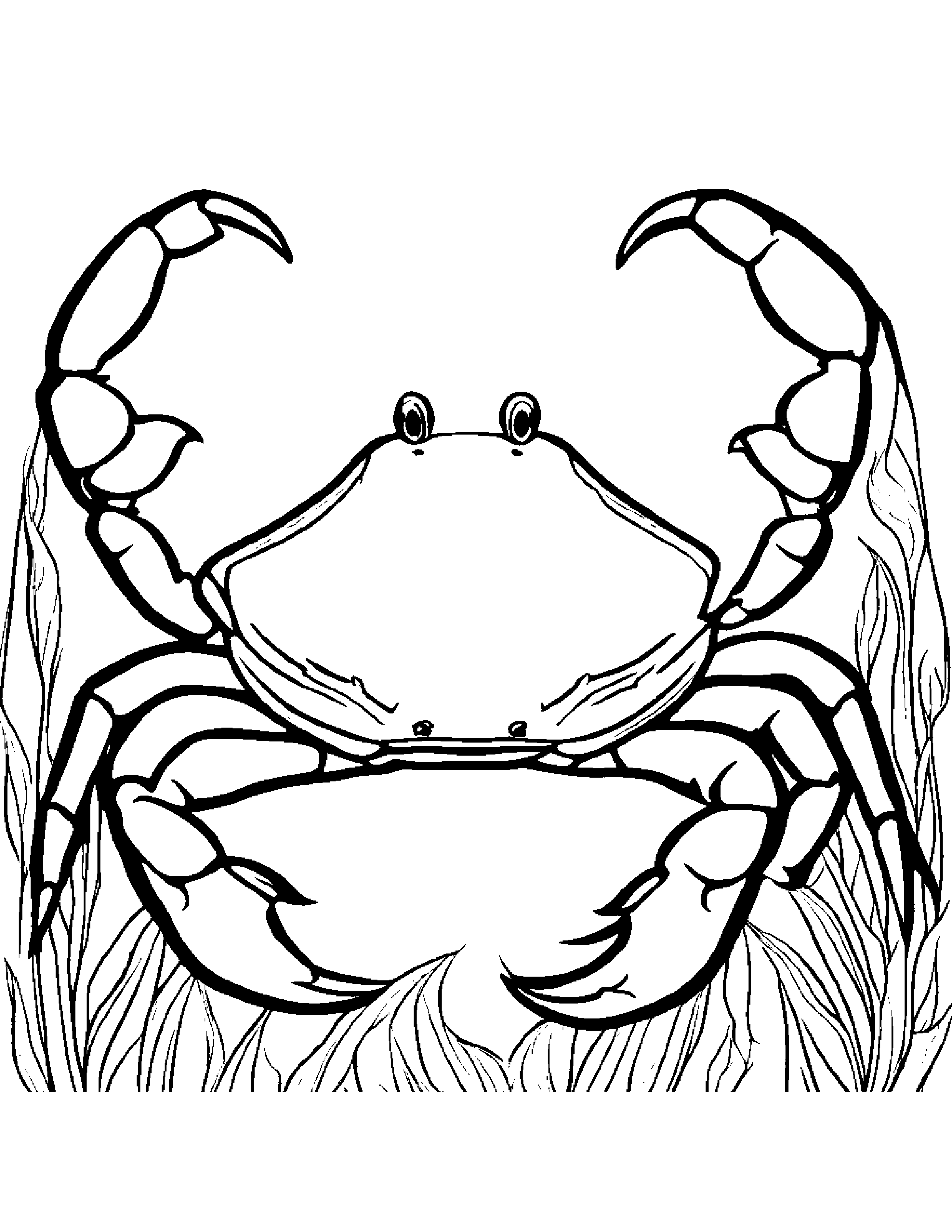 Gentle Crab #4 Coloring Page (Free Printable PDF)