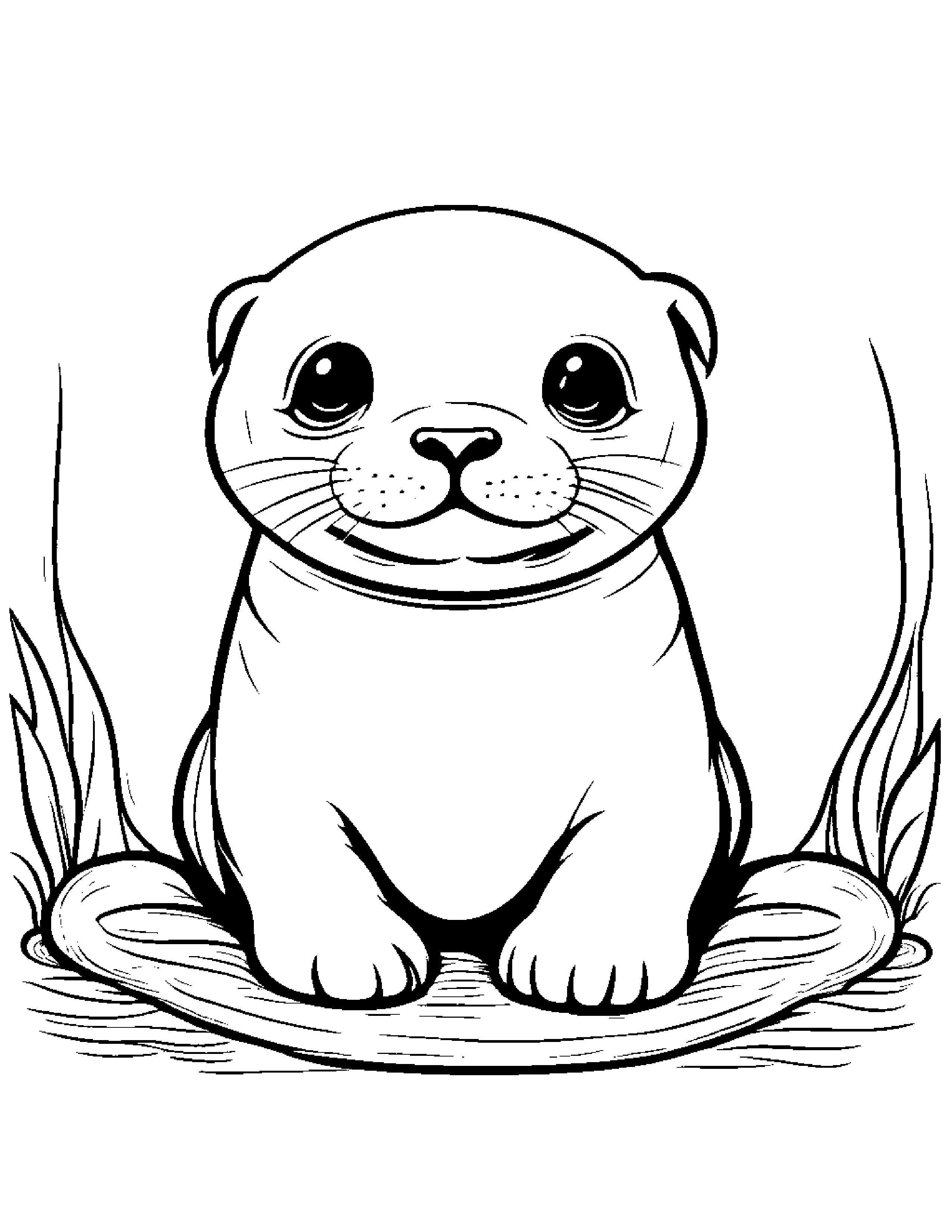 Jolly Seal Pup #2 Coloring Page (Free Printable PDF)