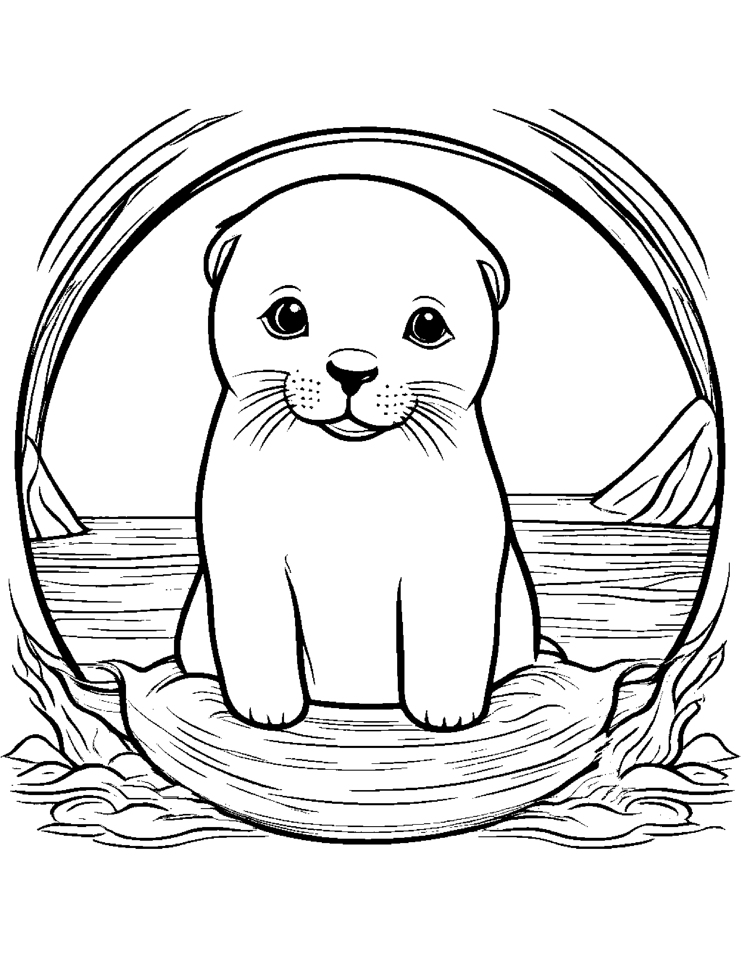 Jolly Seal Pup #3 Coloring Page (Free Printable PDF)
